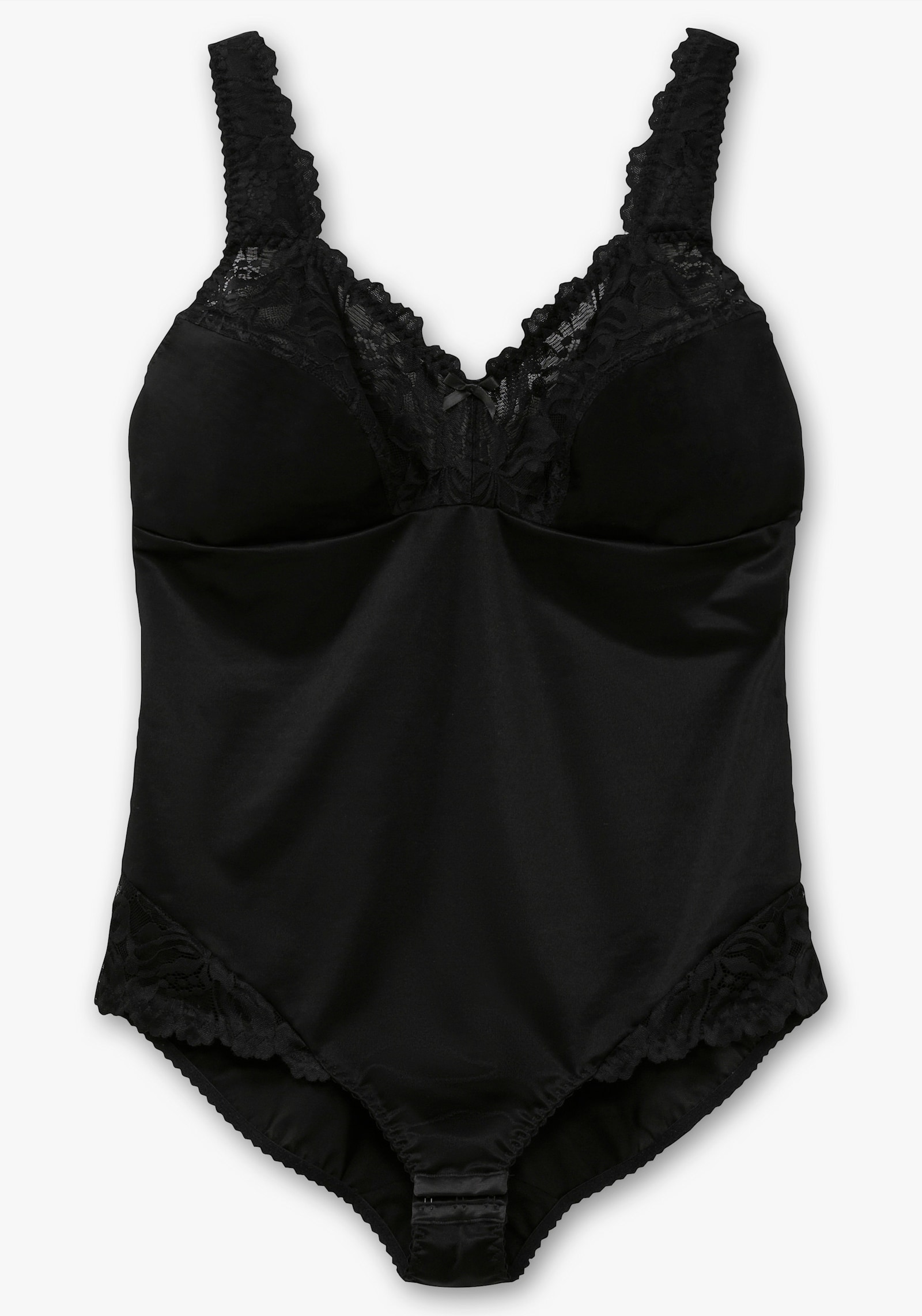 sheego Body mit gepolsterten Trägern - schwarz