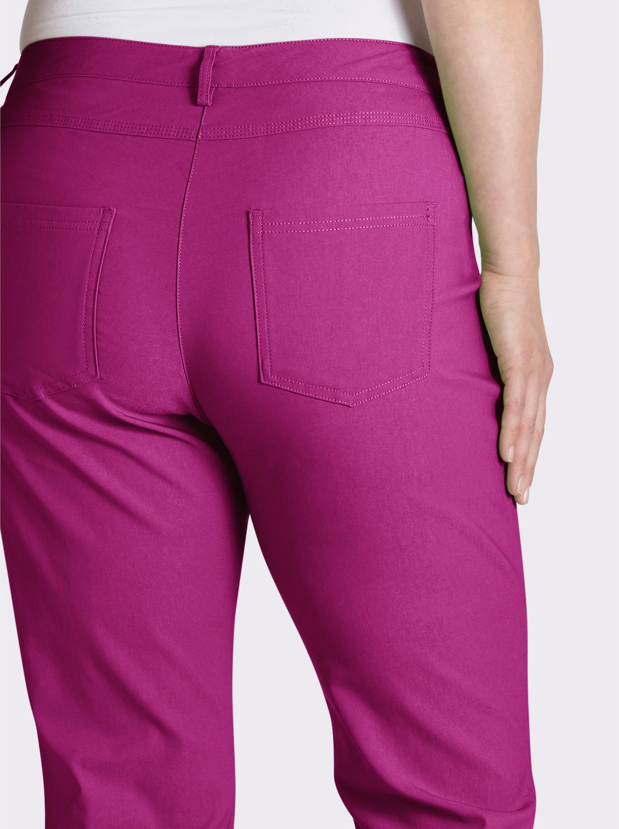 Bengalinhose mit aufgesetzten Gesäßtaschen - magenta