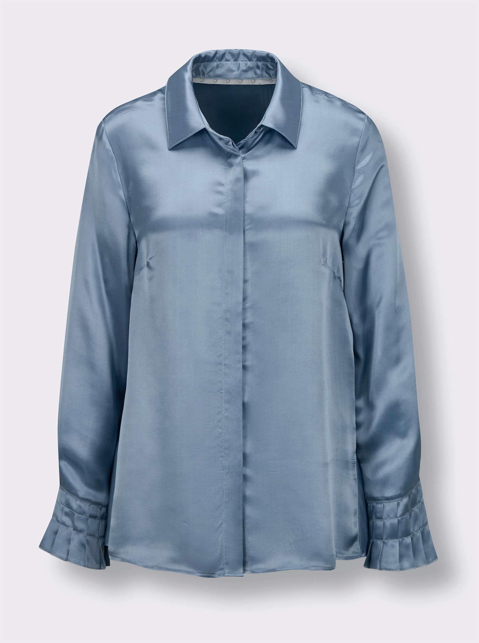 CREATION L PREMIUM Seidenbluse - bleu