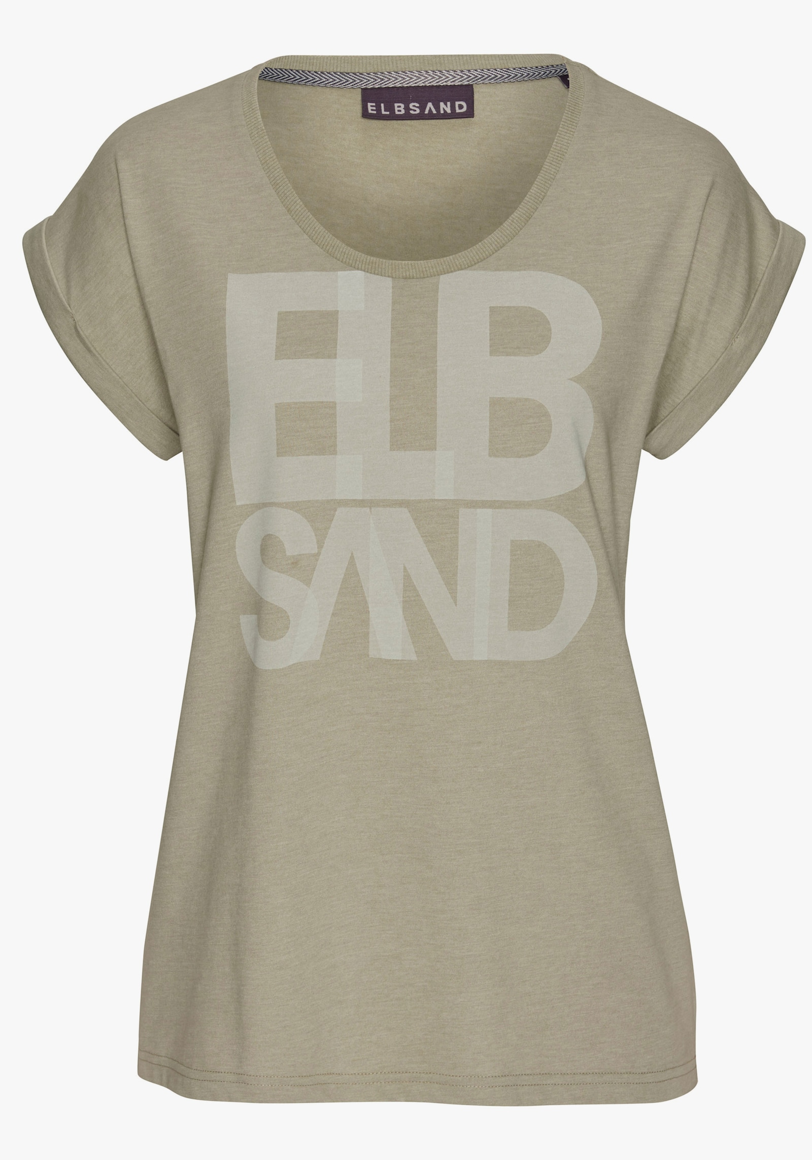 Elbsand T-shirt - kaki gemêleerd