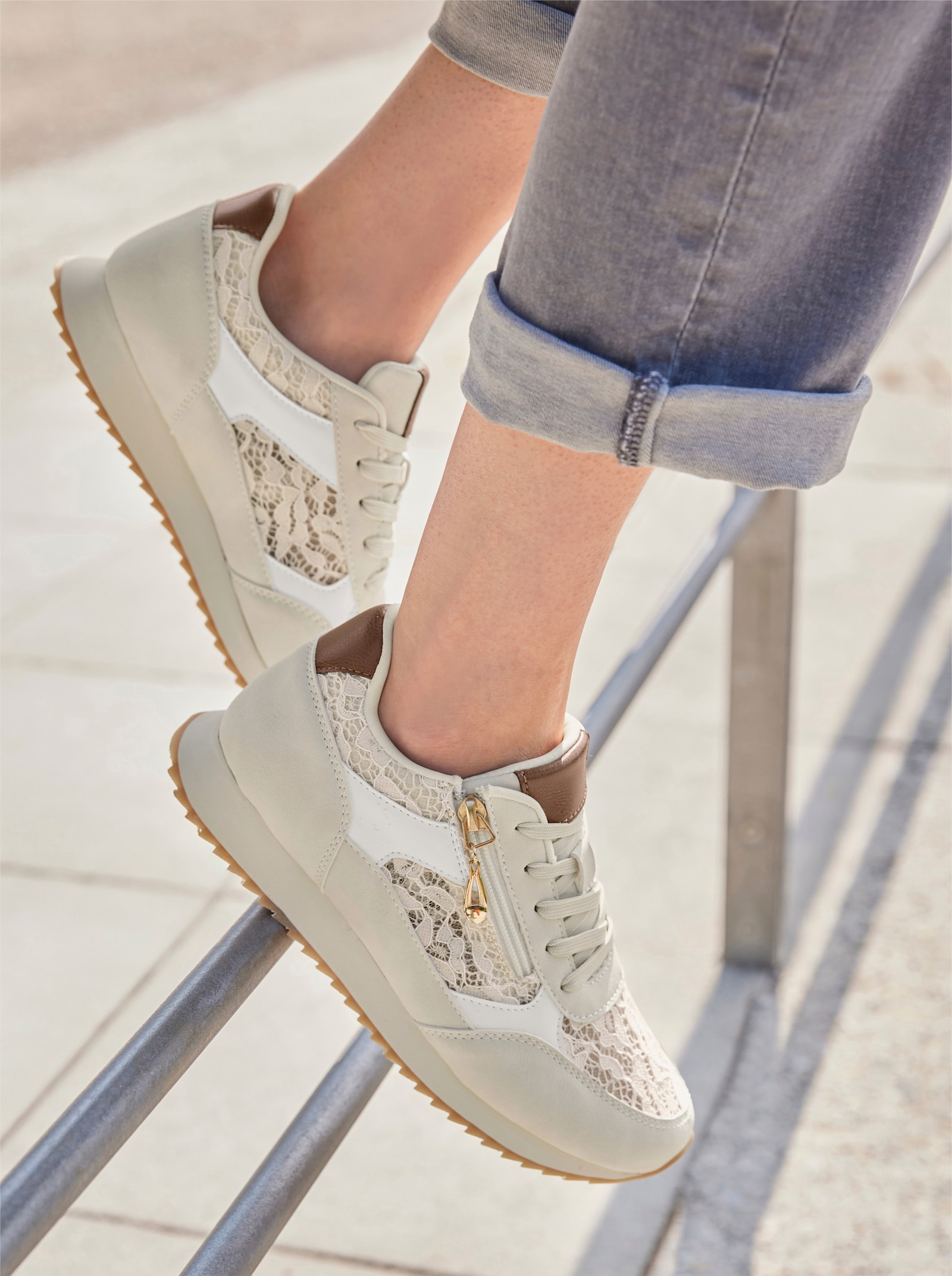 heine Sneaker - creme-cognac