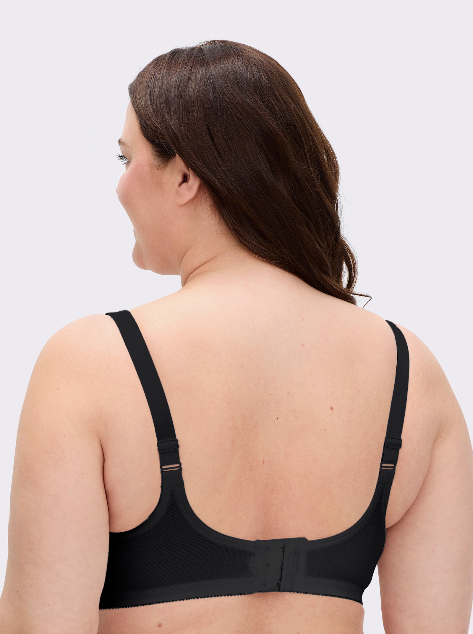 Glamorise Minimizer-BH ohne Bügel mit Spitzeneinsatz - schwarz