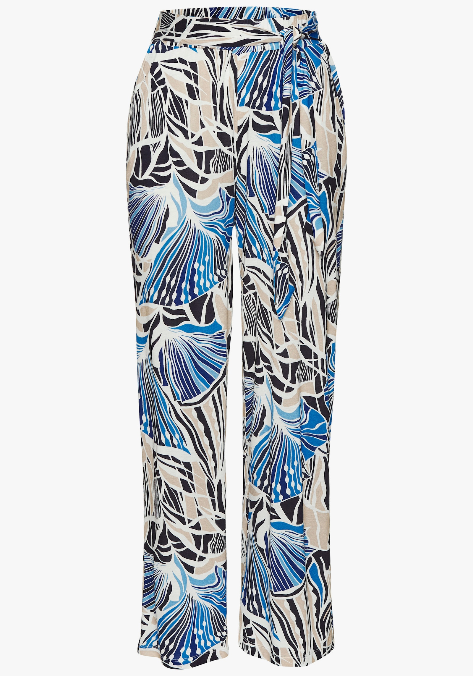 LASCANA Palazzo-broek - blau-creme-sand bedruckt