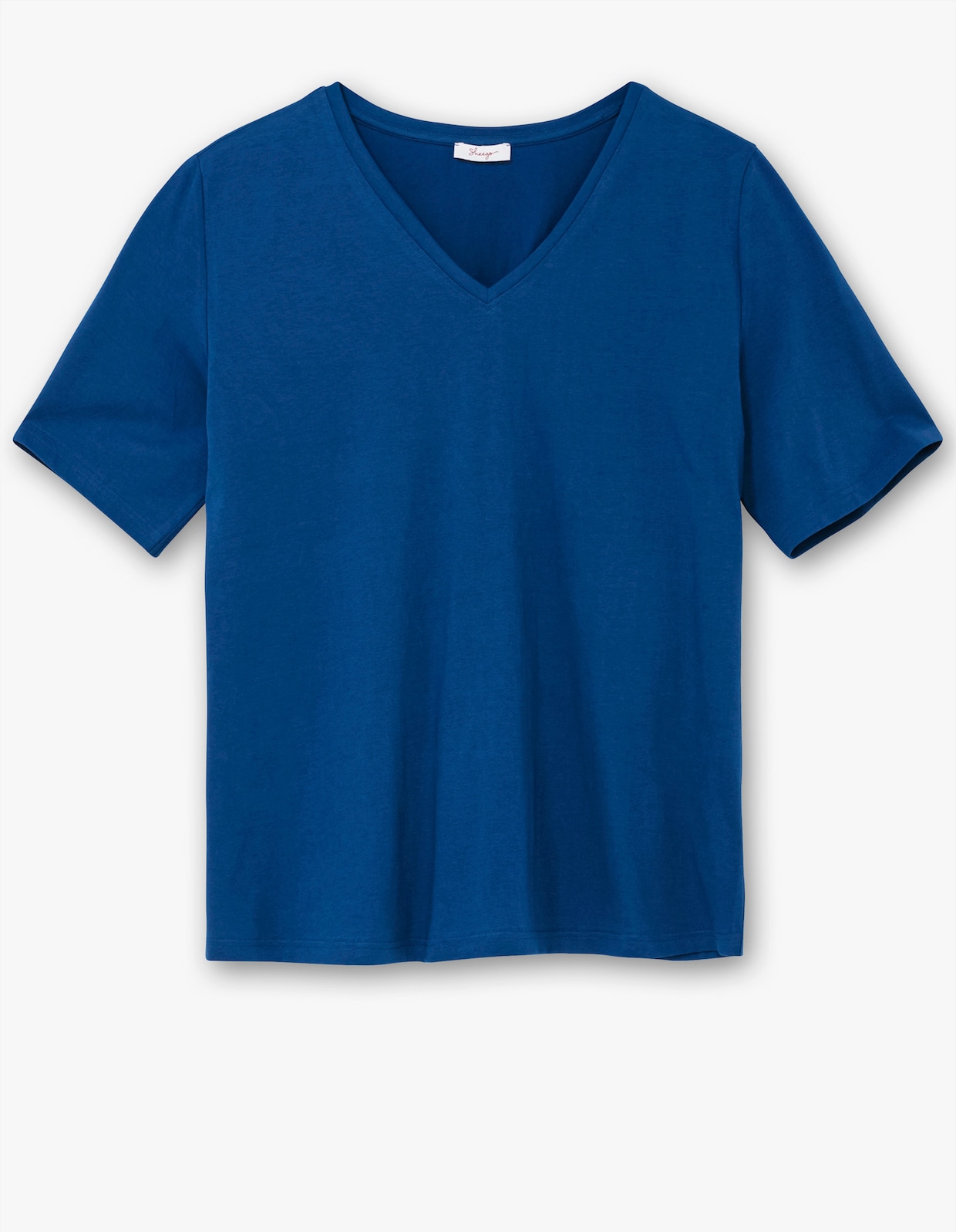 sheego Shirt met V-hals - bosbes