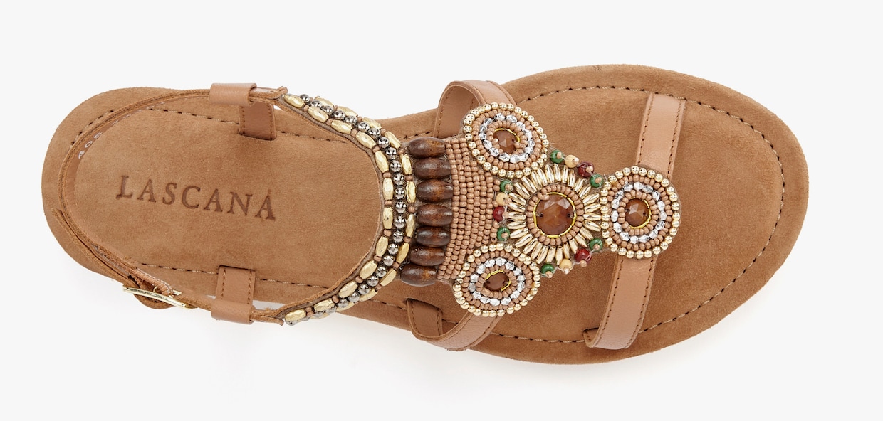 LASCANA Sandalen - camelkleuren