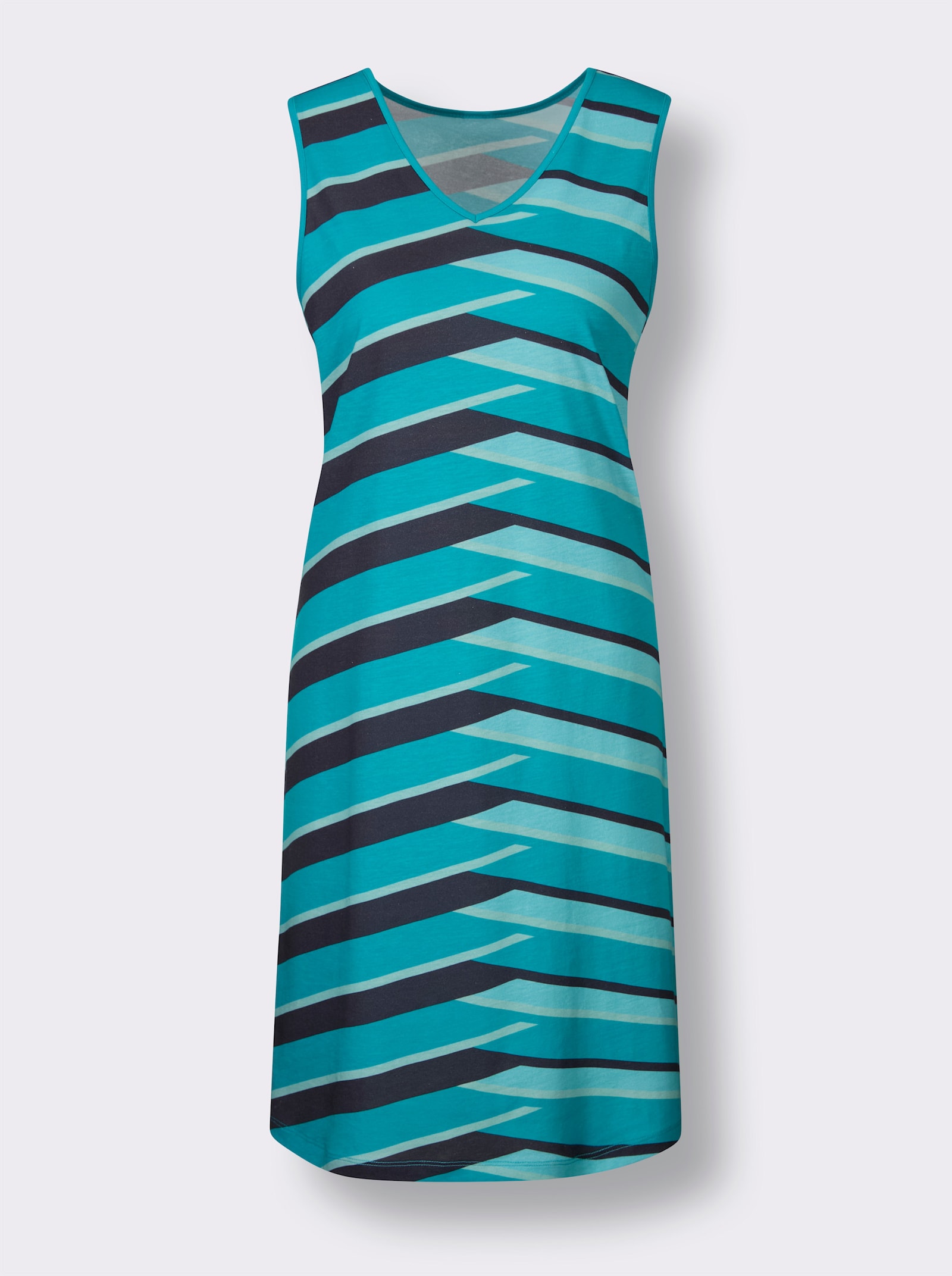 feel good Sommerkleid - mint-türkis-bedruckt