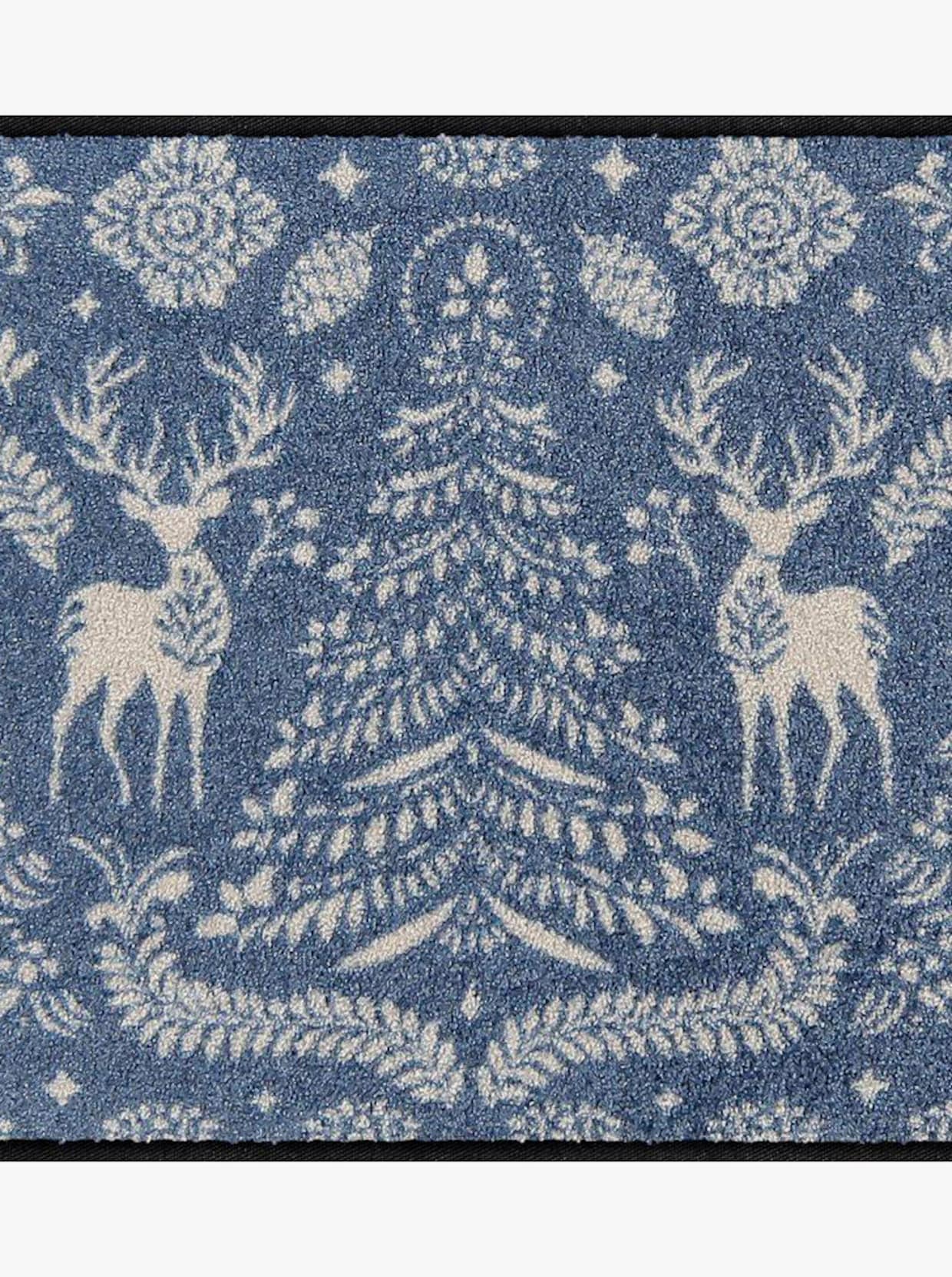 Salonloewe Fußmatte - himmelblau-ecru