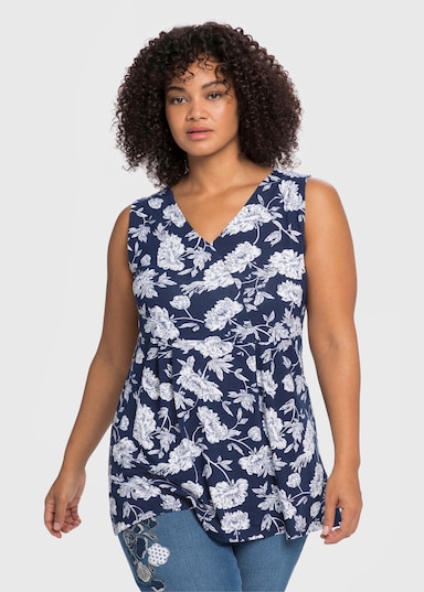 sheego by Joe Browns Longtop - blau bedruckt
