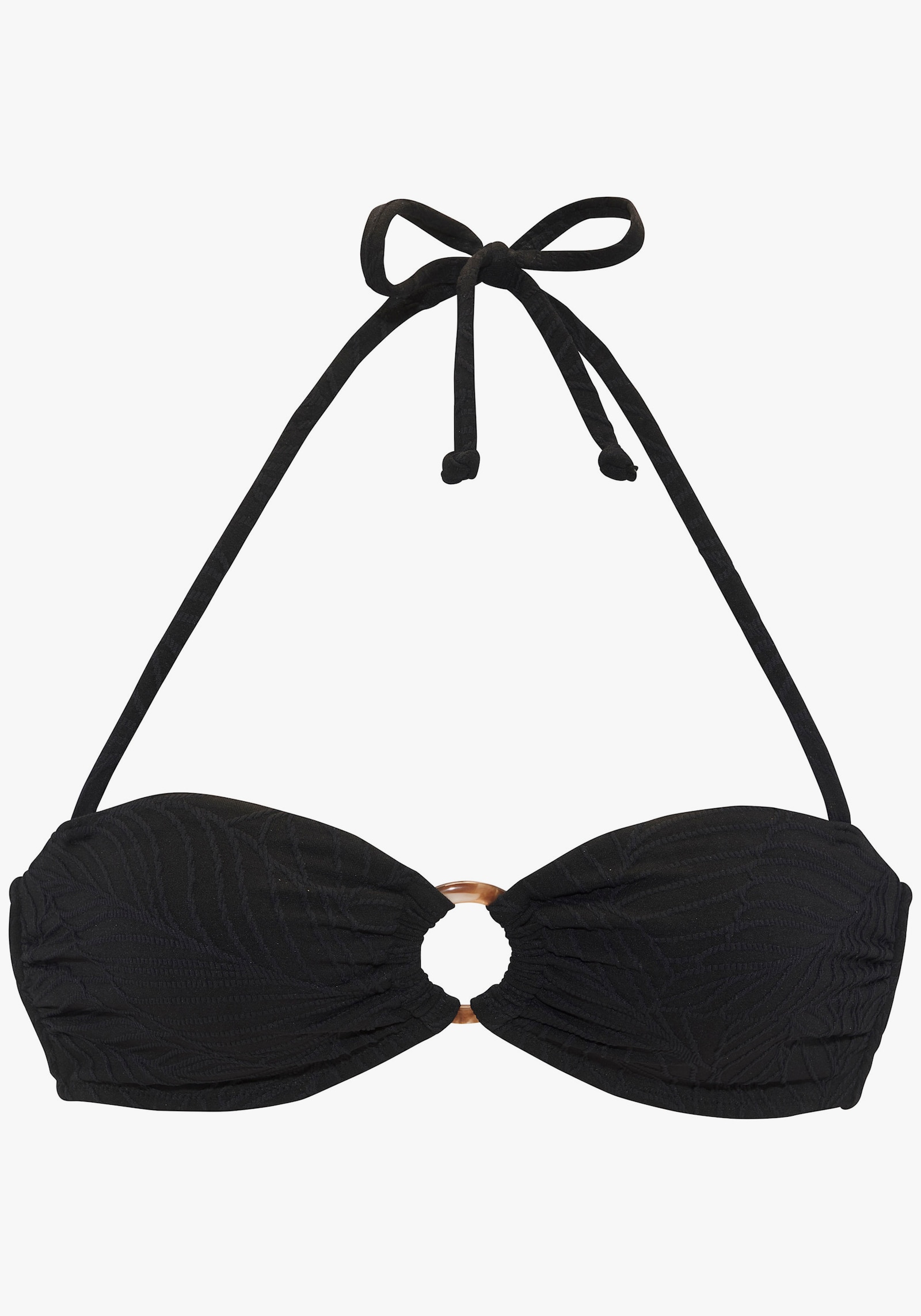 LASCANA Bandeau-Bikini-Top - schwarz