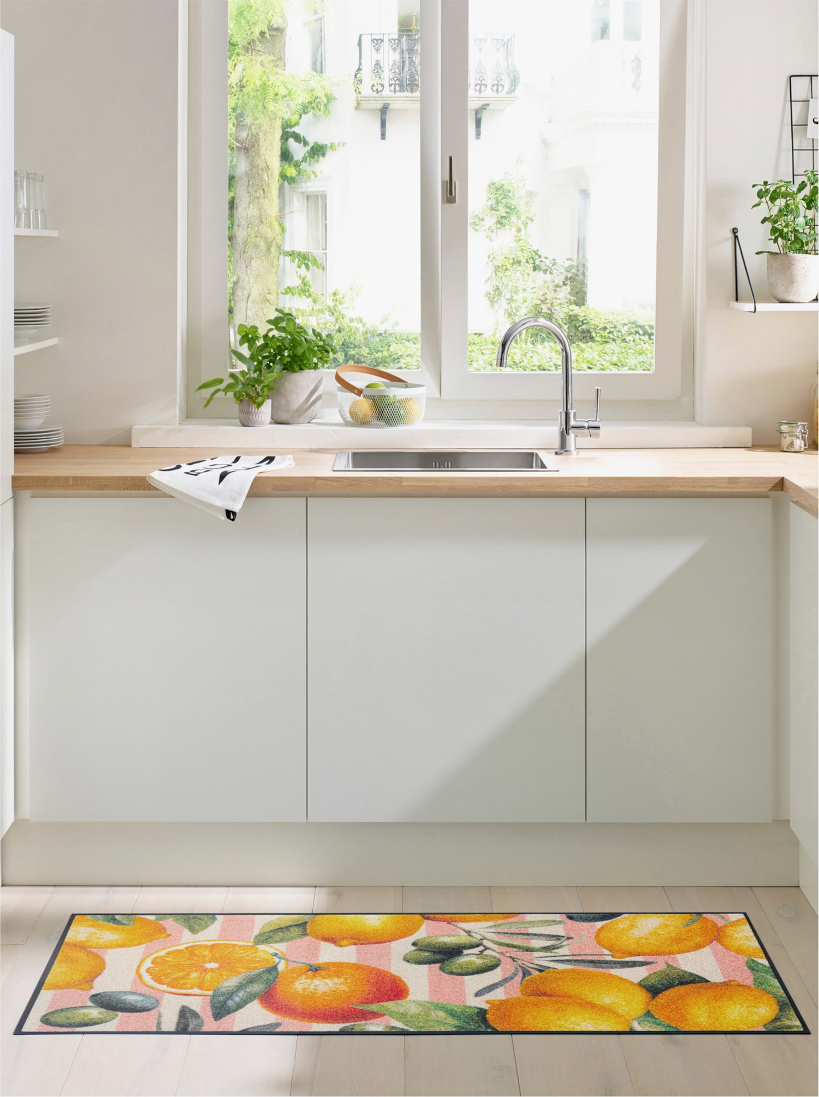 wash+dry by Kleen-Tex Fußmatte - grün-orange