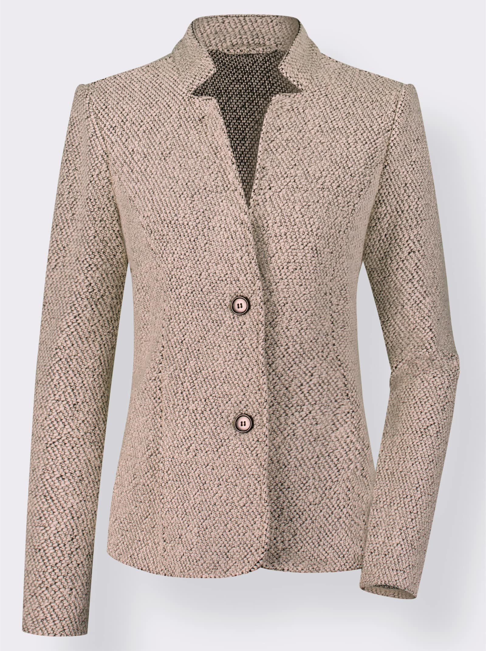 Kurzblazer in Bouclé-Qualität - rosé