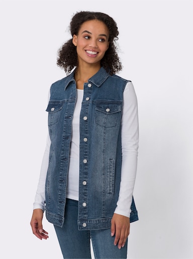 Jeansgilet - blue-bleached