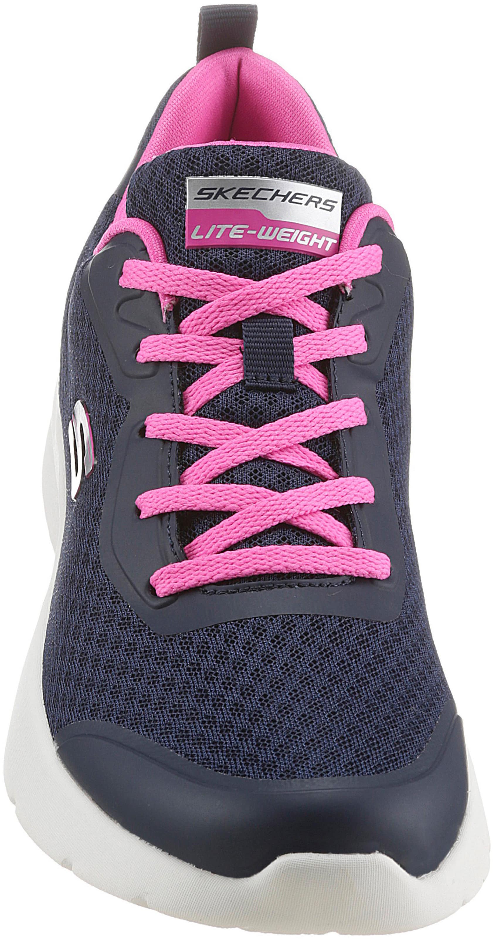 The Pink günstig Kaufen-Sneaker in navy-pink von Skechers. Sneaker in navy-pink von Skechers <![CDATA[Sneaker, Skechers, aus Textil und Synthetik]]>. 