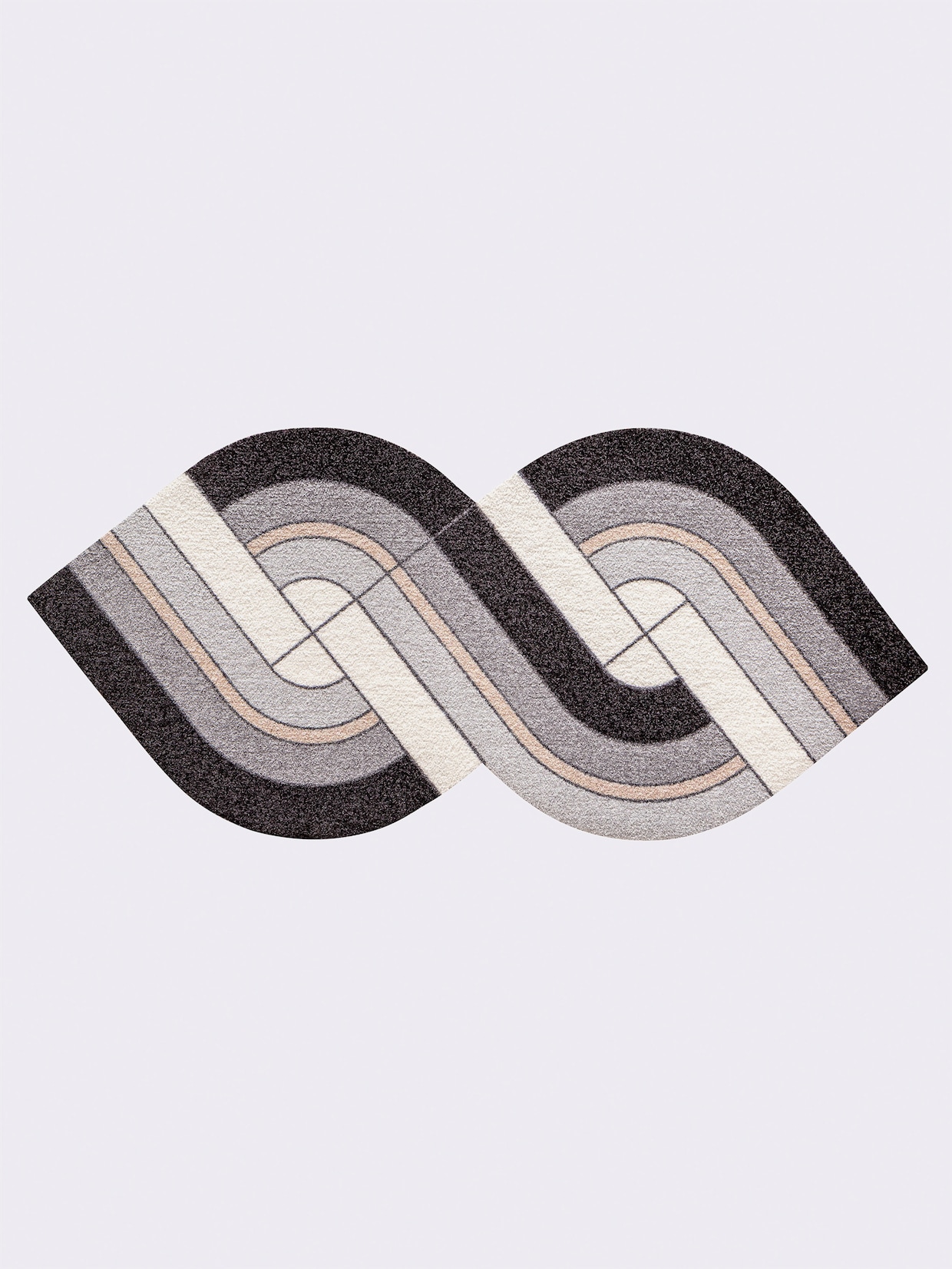 Salonloewe Fußmatte - schwarz-weiß