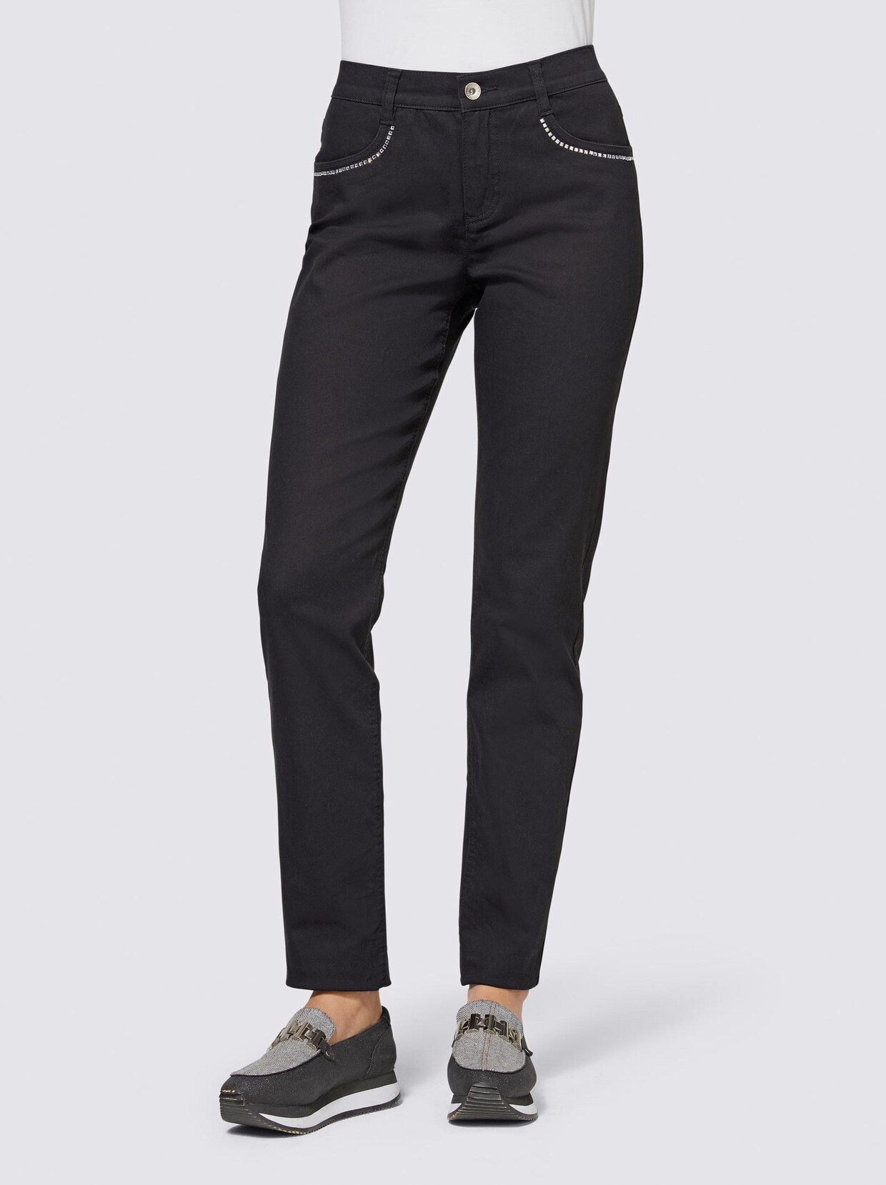 Rick Cardona Bauchweg-Jeans - schwarz