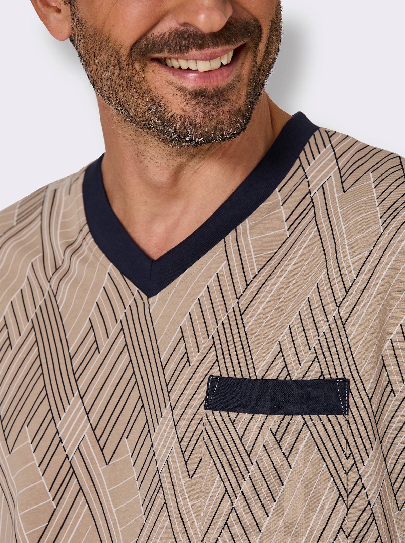 wäschepur men Shortys - marine-bedruckt + topas-bedruckt