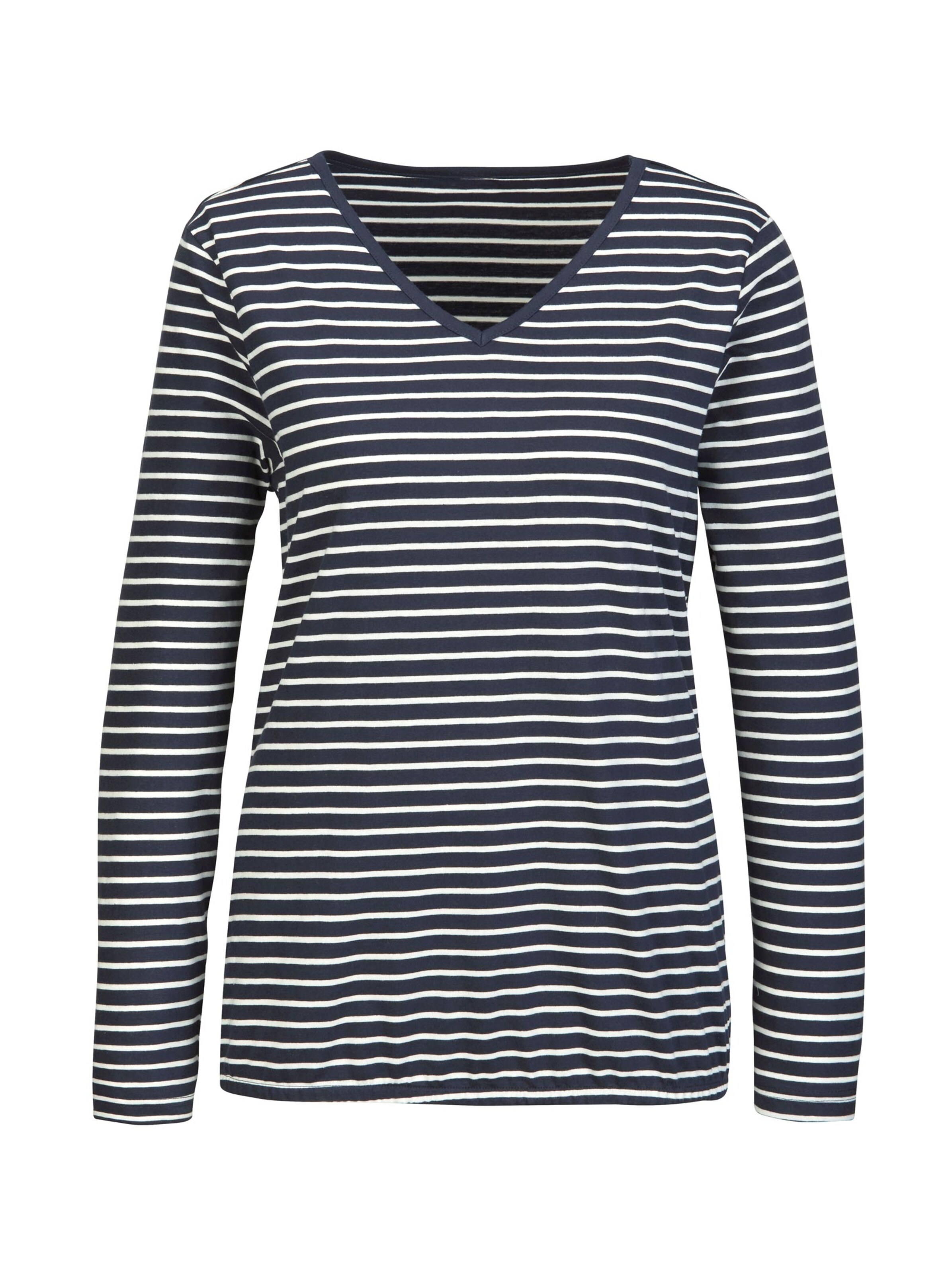 Shirt - marine-weiß-gestreift