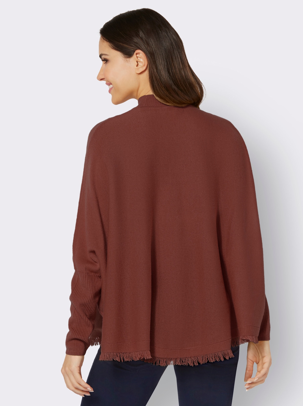 Oversize-Pullover - rotbraun