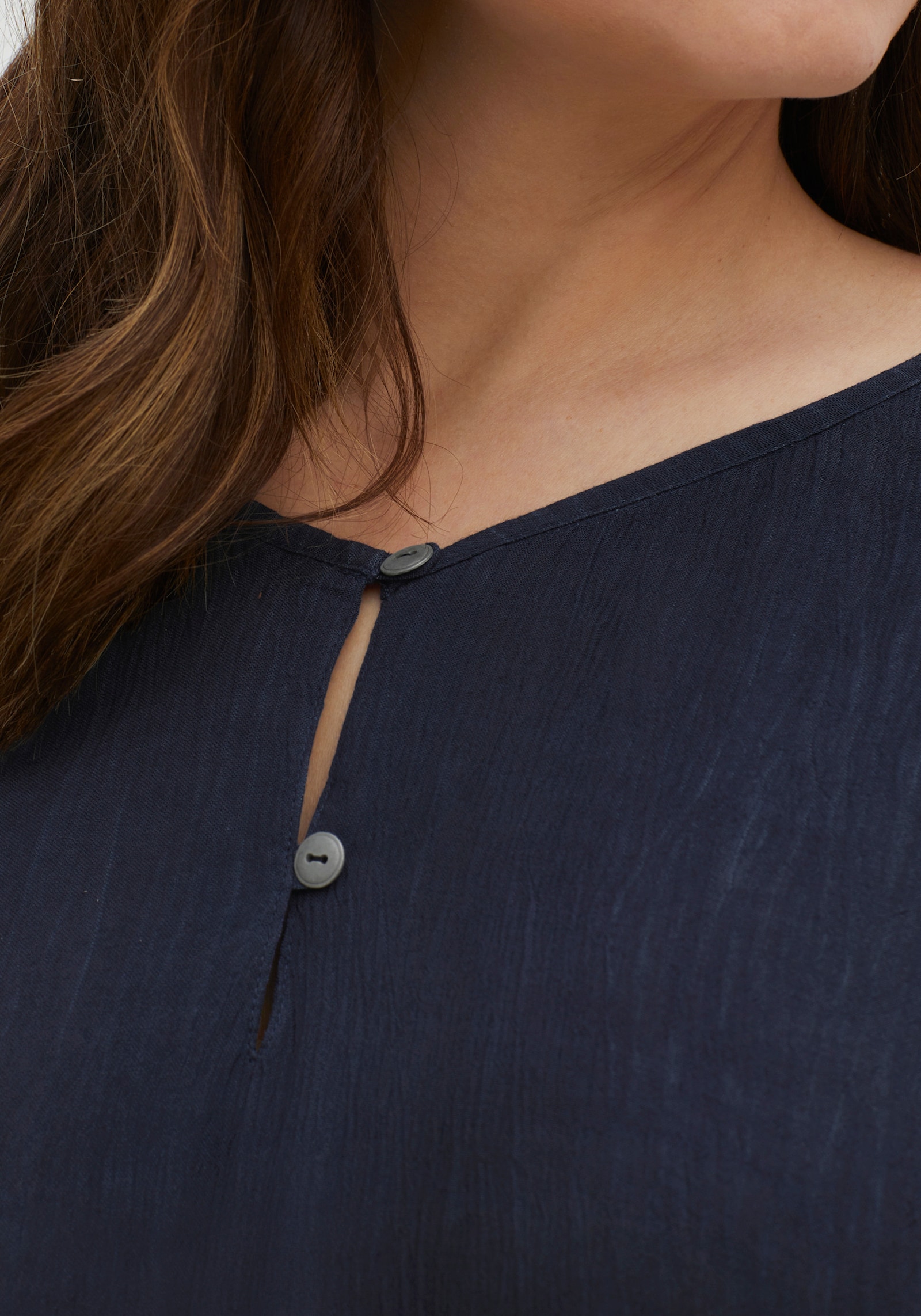 sheego Tunika mit 3/4-Raglanärmeln - nachtblau