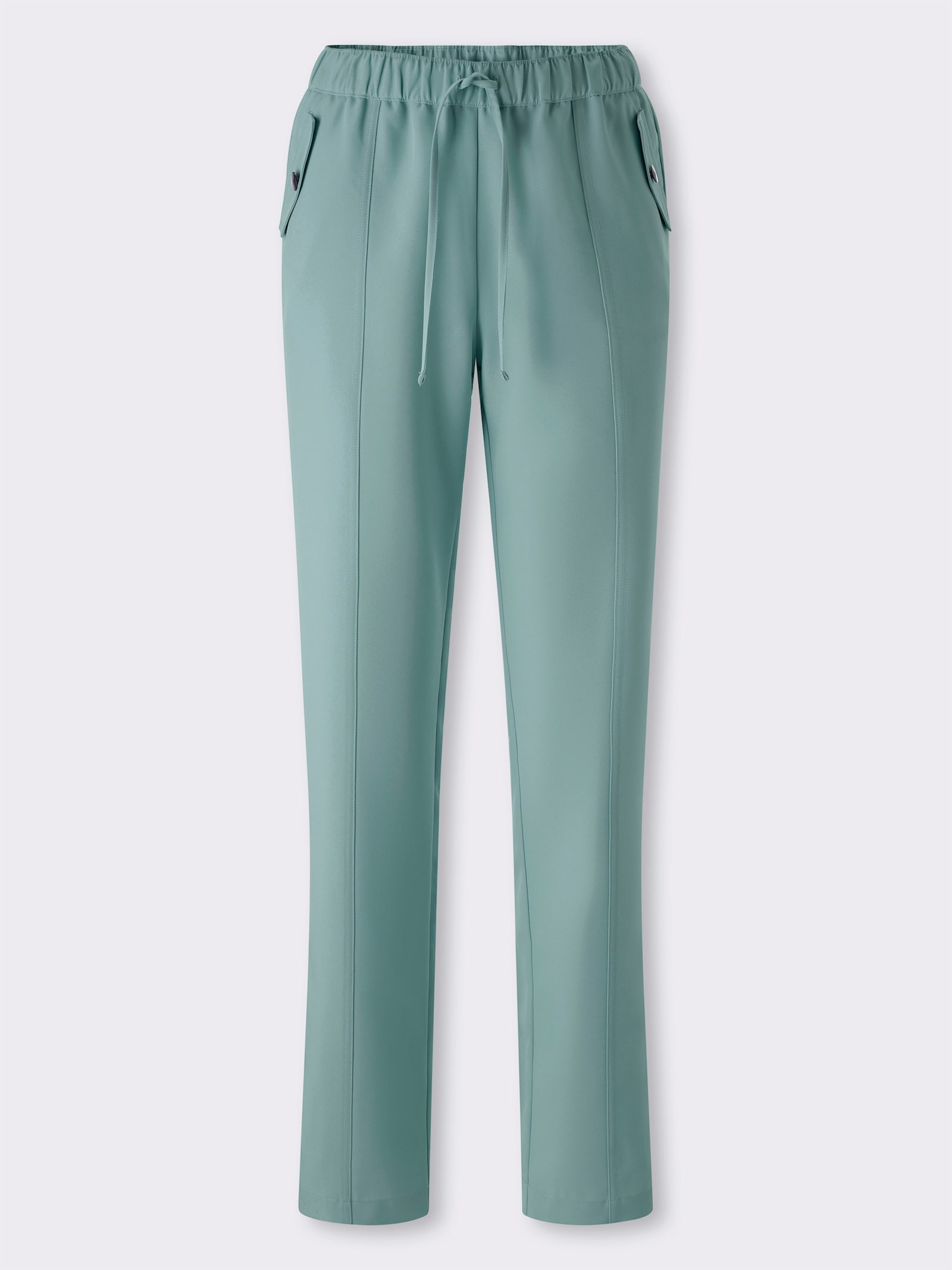 Schlupfhose mit Zierpatten an den Taschen - jade
