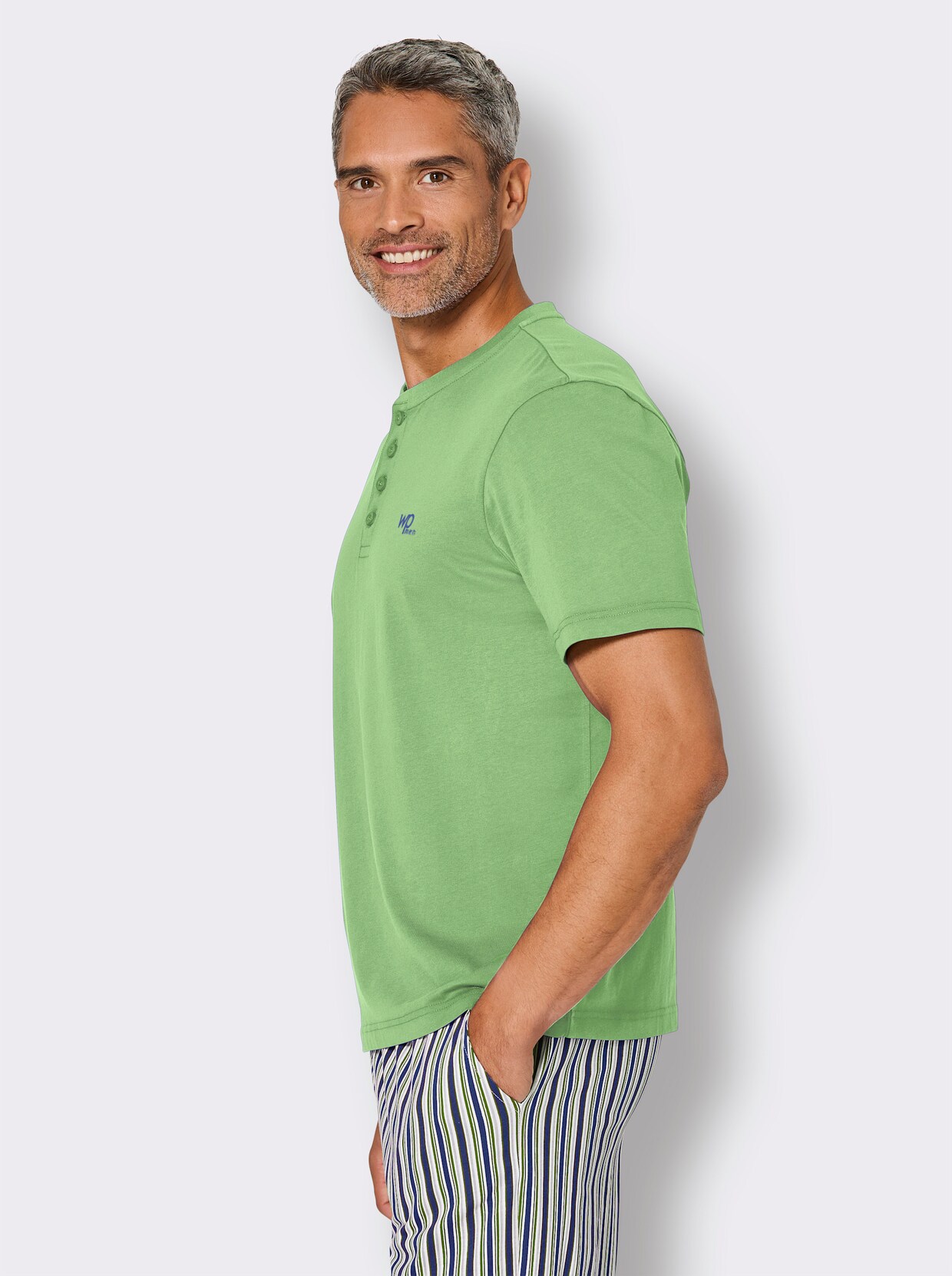 wäschepur men Schlafanzug-Shirt - apfel