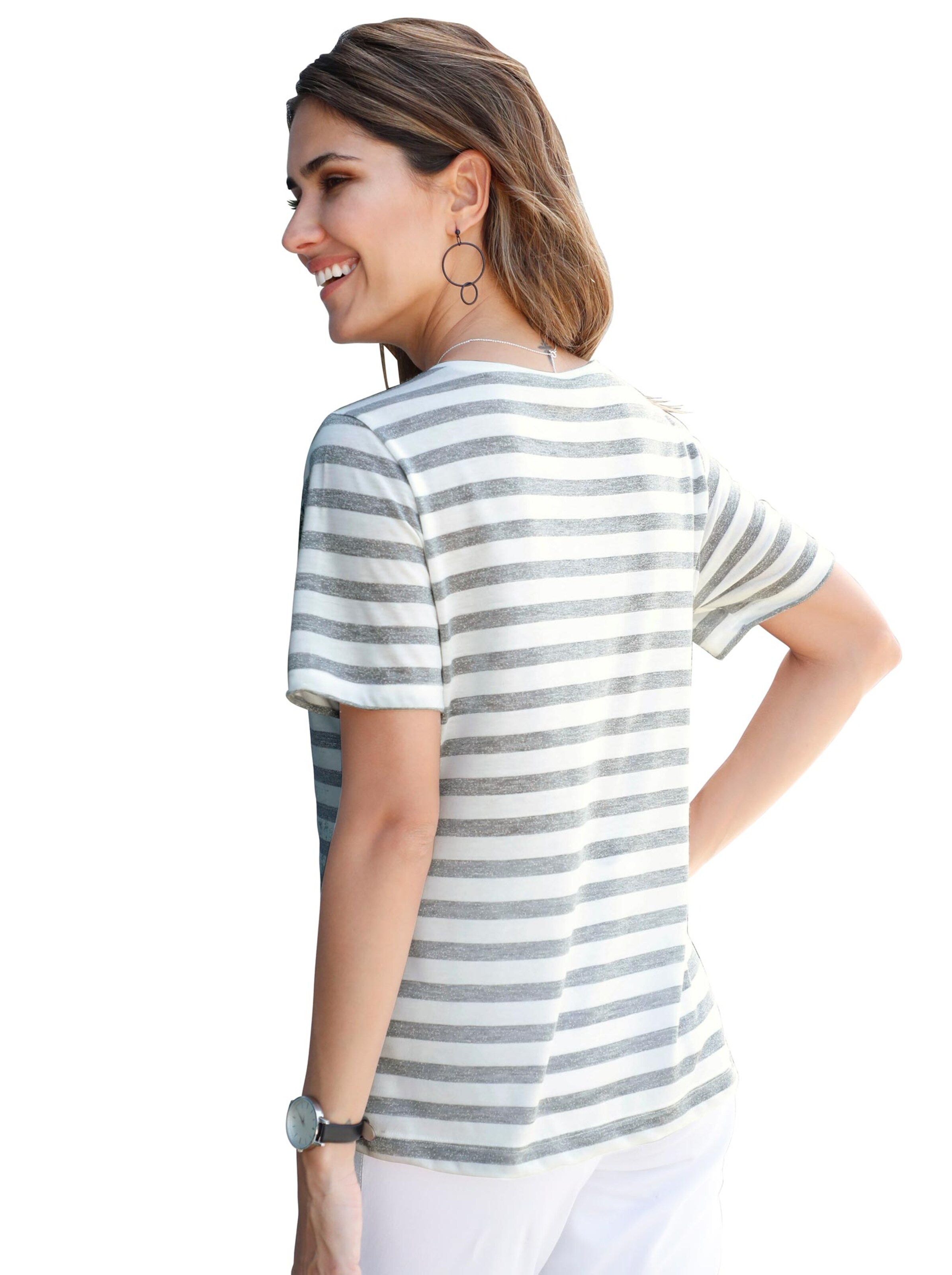 Shirt - grau-geringelt