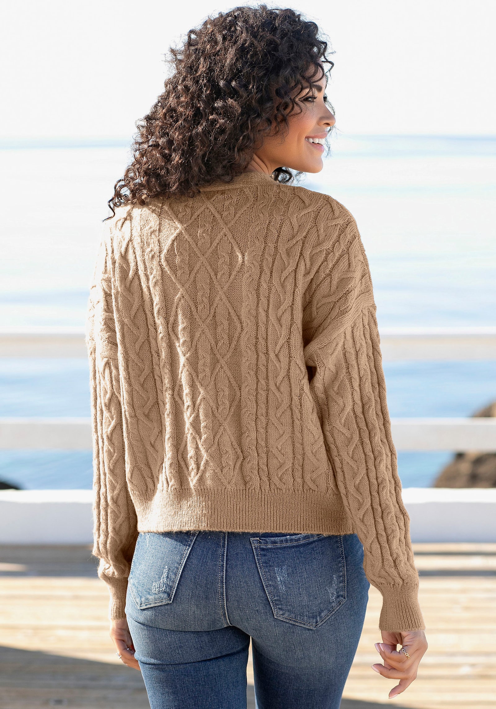 LASCANA Vest - camelkleuren