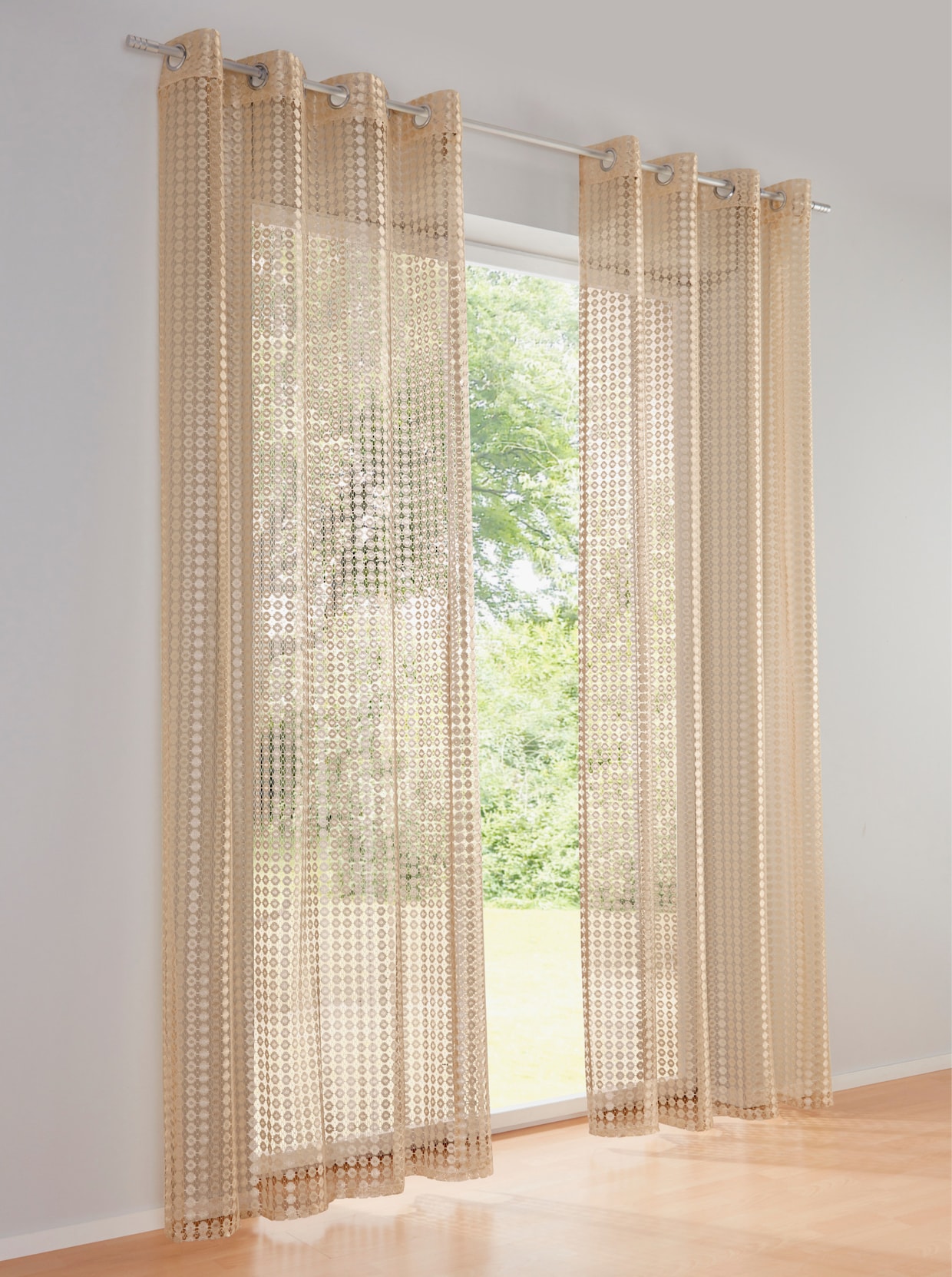 heine home Decoratieve vitrage - goudkleur