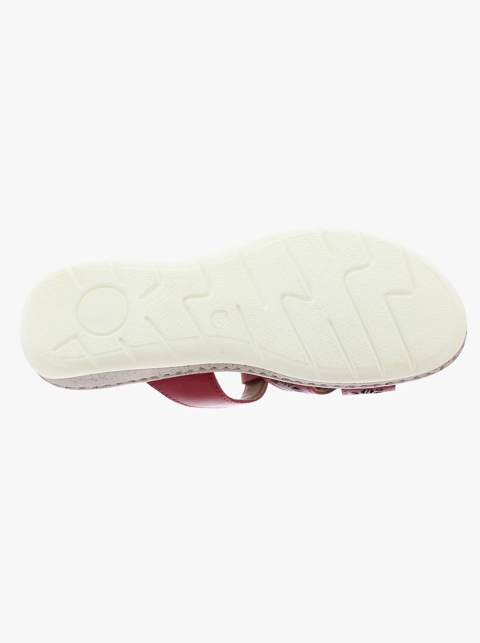 Reflexan Pantolette mit sommerlicher Perforation - kirsche