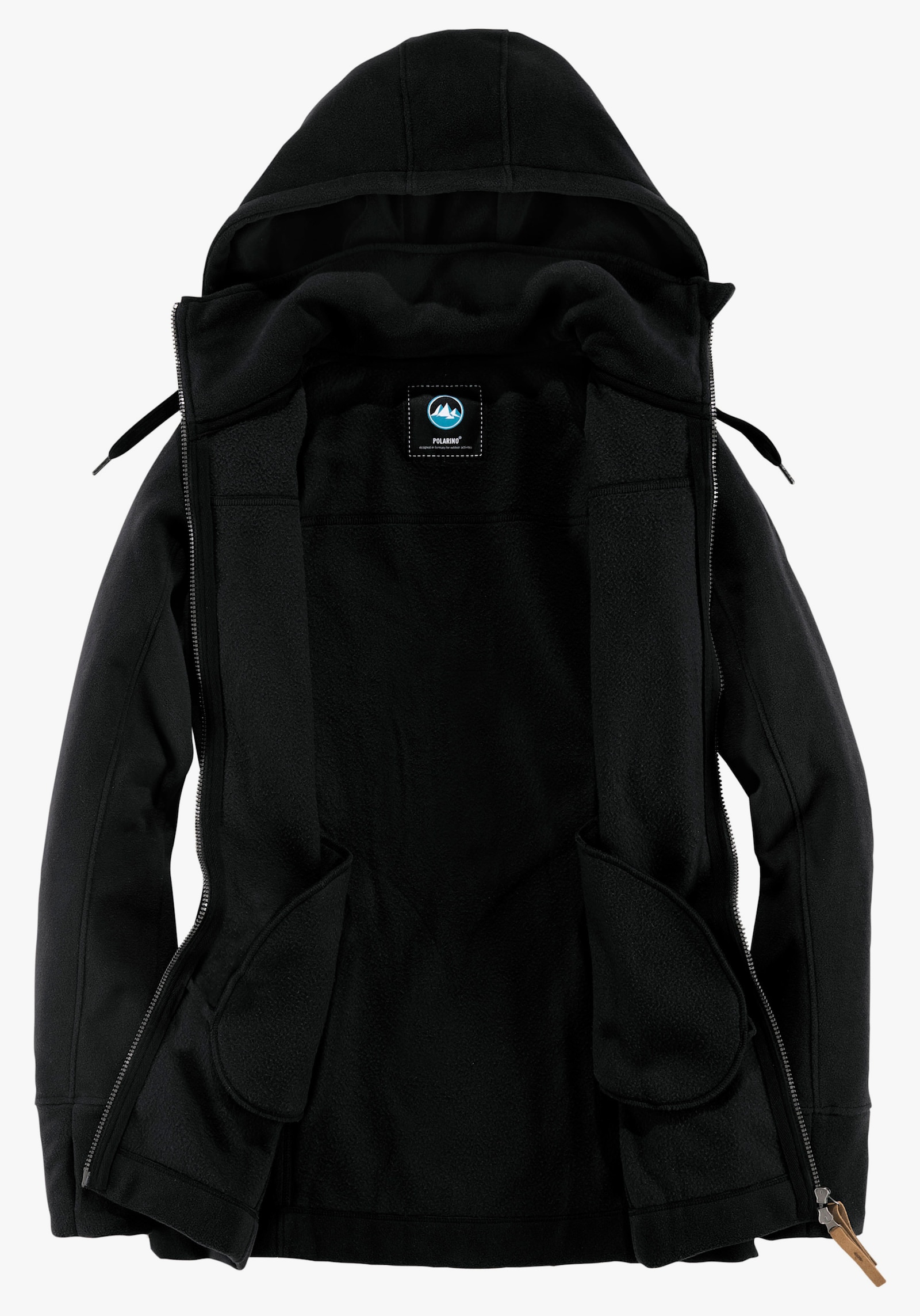 Polarino Fleecejacke - schwarz