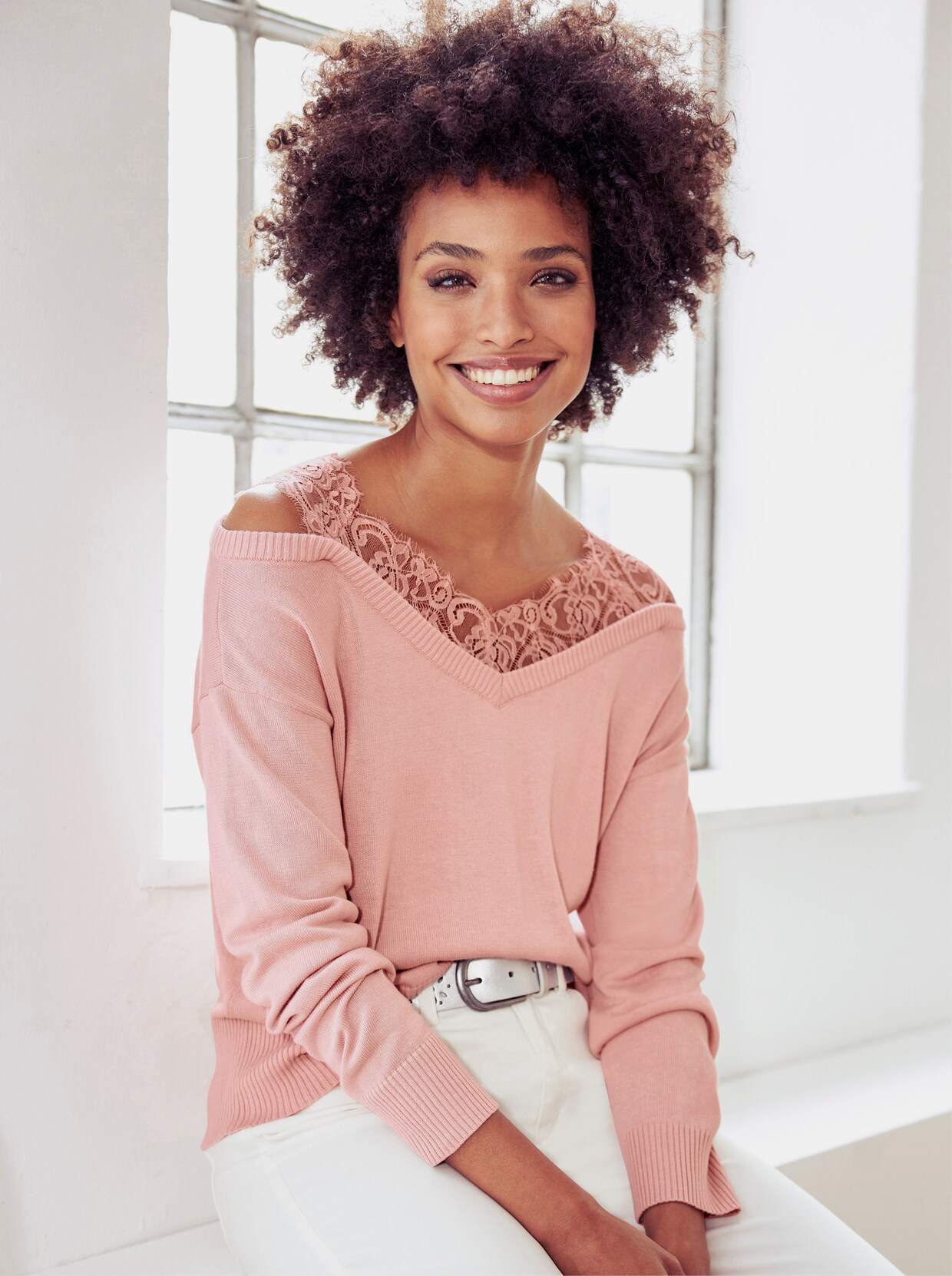heine Pullover - puder