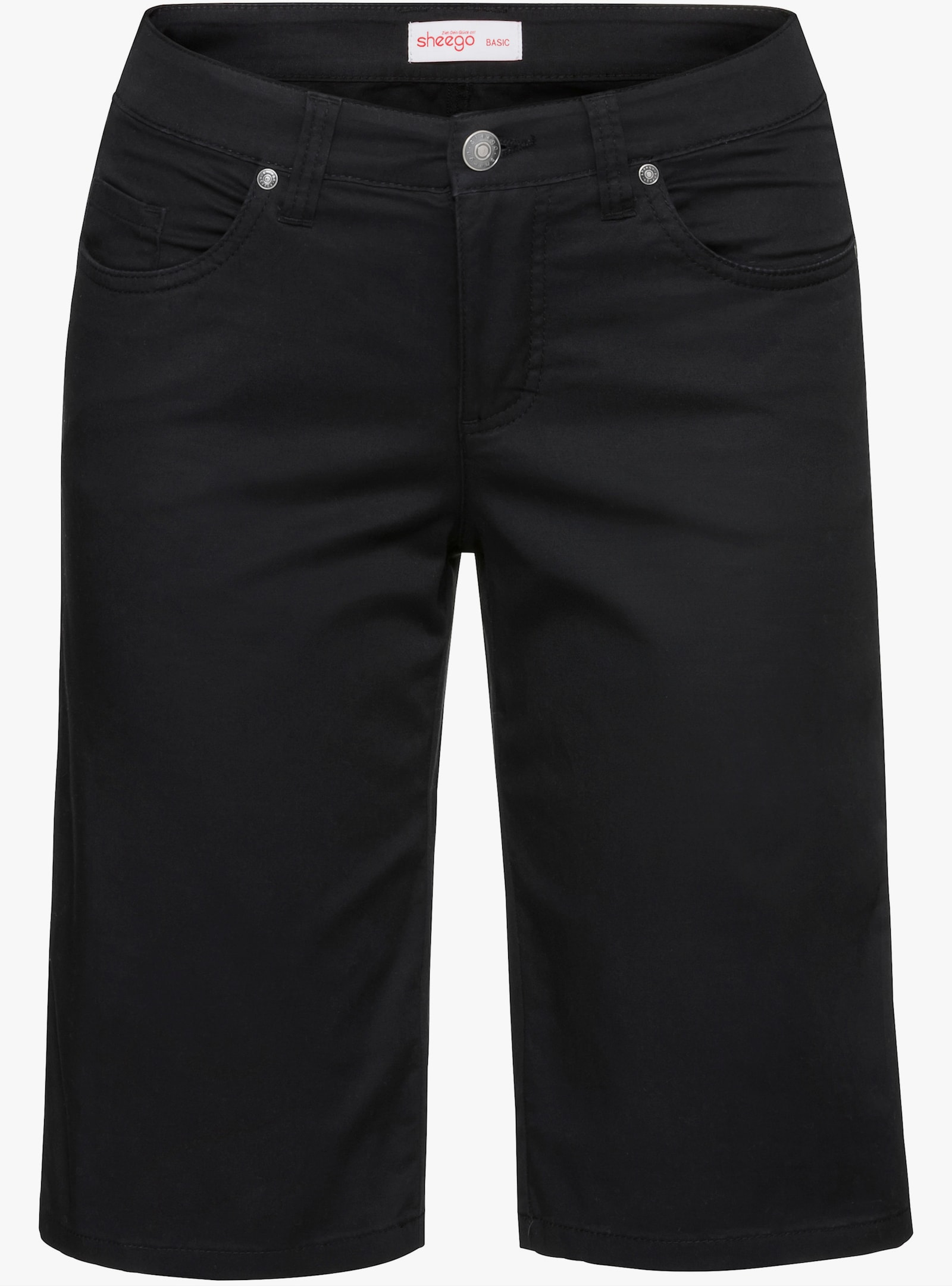 sheego Bermudas aus Twill-Qualität - schwarz