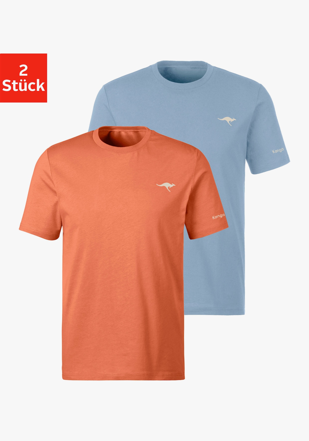 KangaROOS T-shirt - oranje, blauw