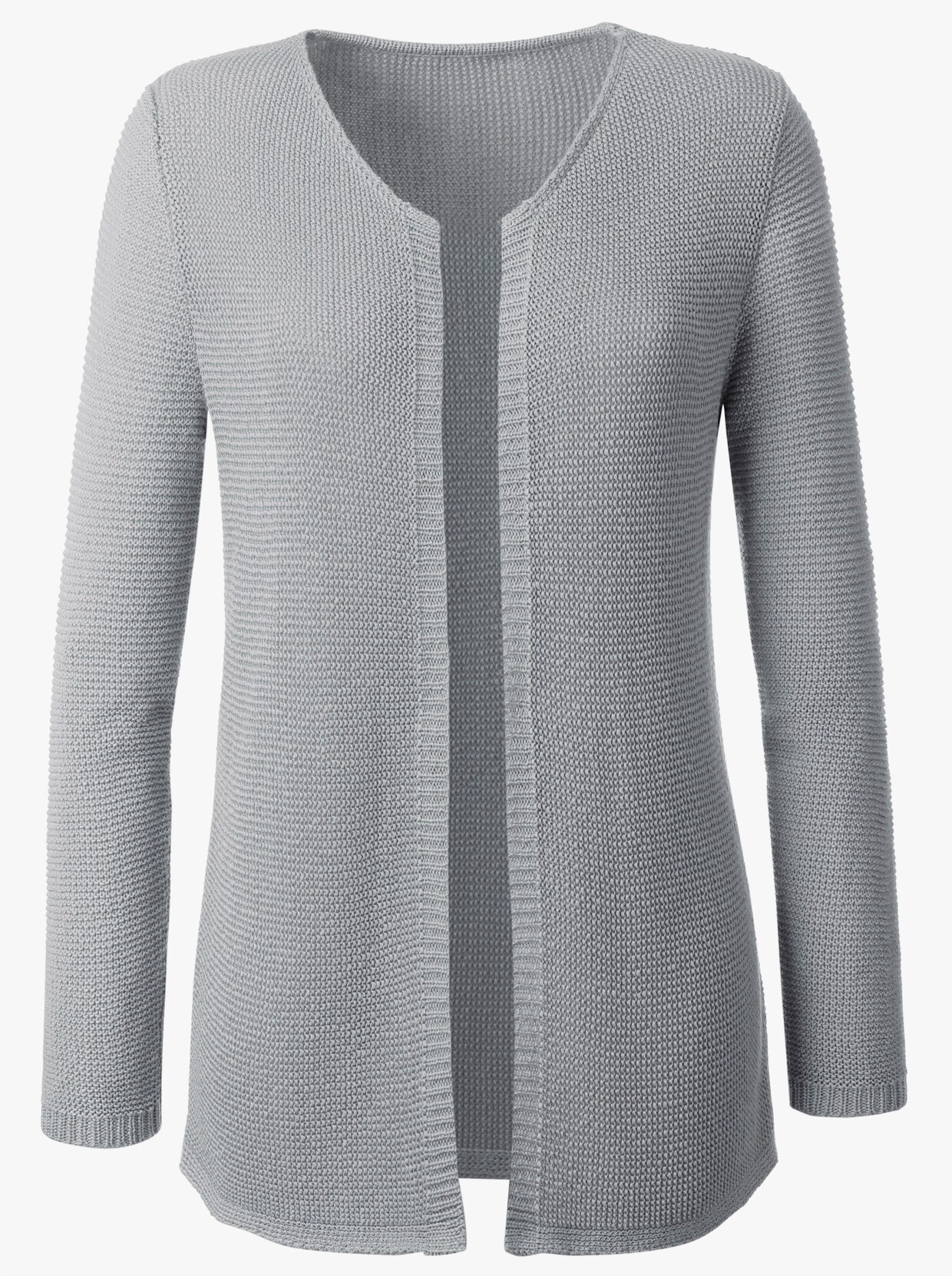 Longstrickjacke - grau