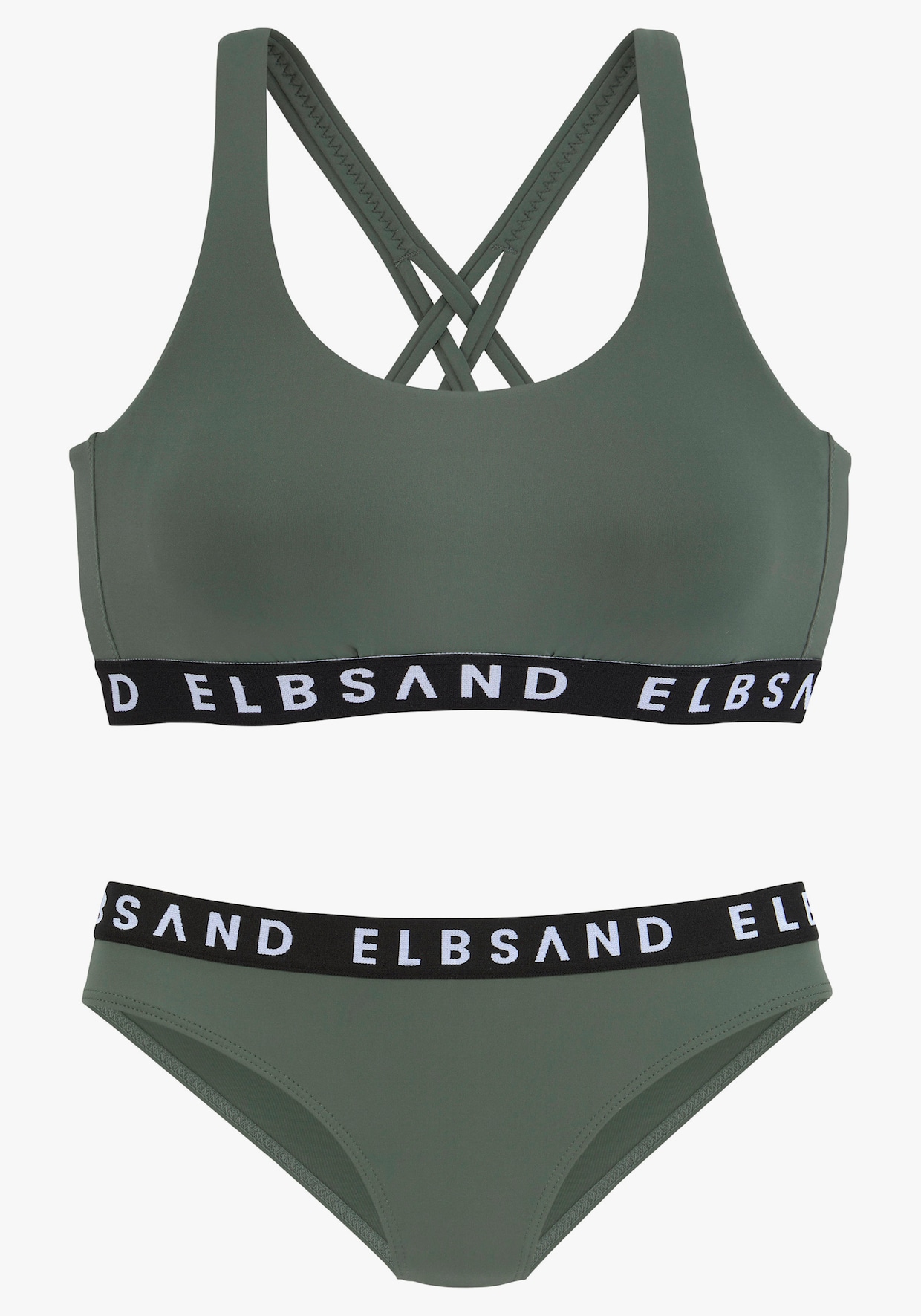 Elbsand Bustier-Bikini - oliv