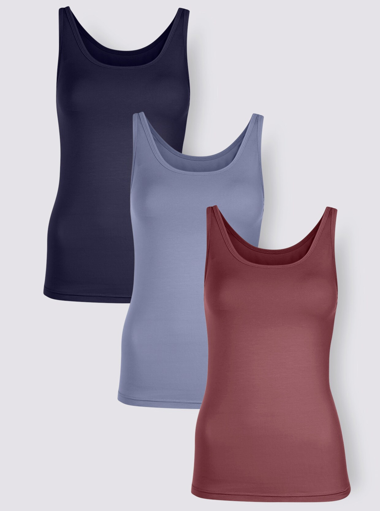 wäschepur Débardeur - bleu + marine + bordeaux
