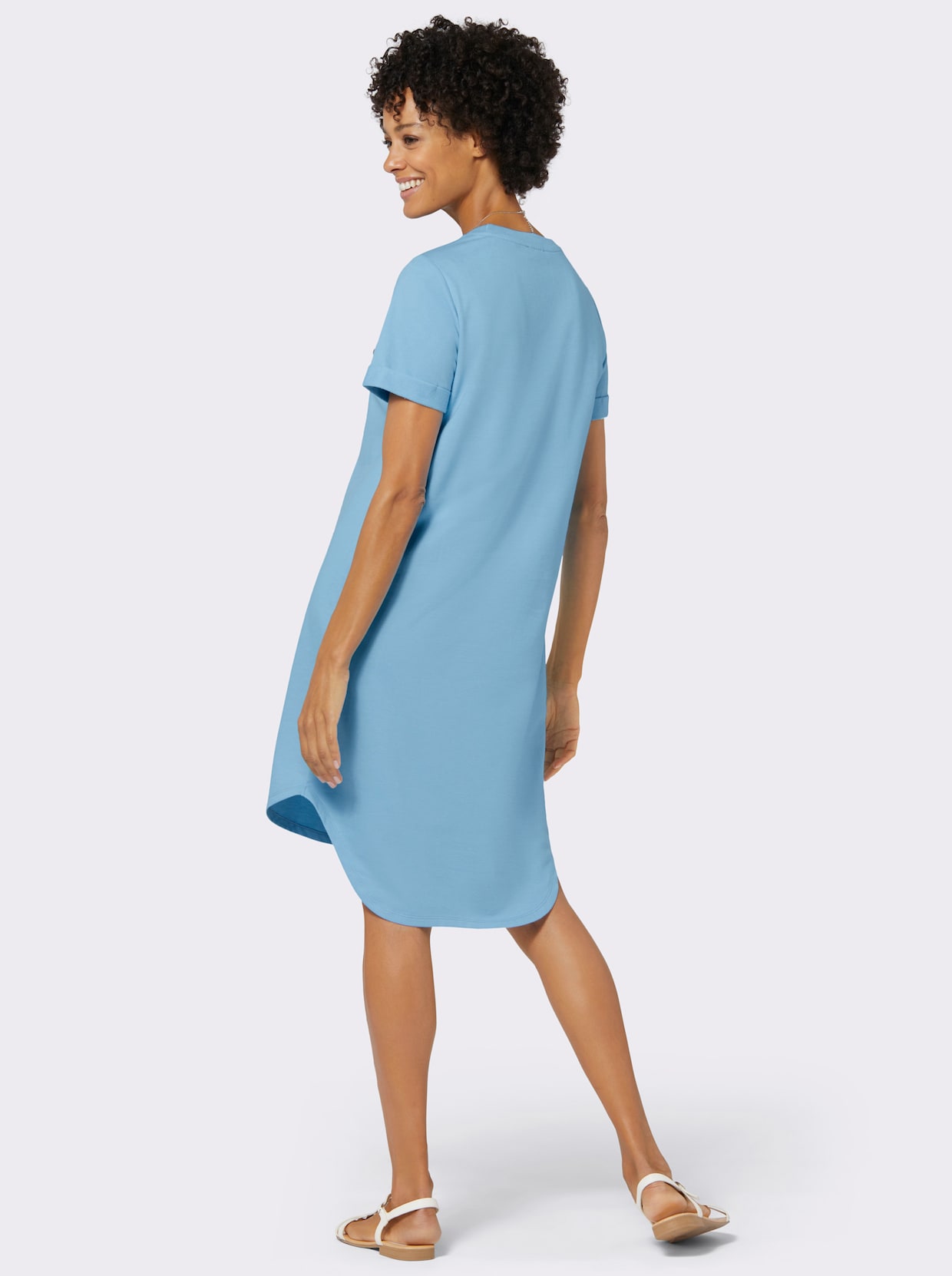 Jersey jurk - aqua