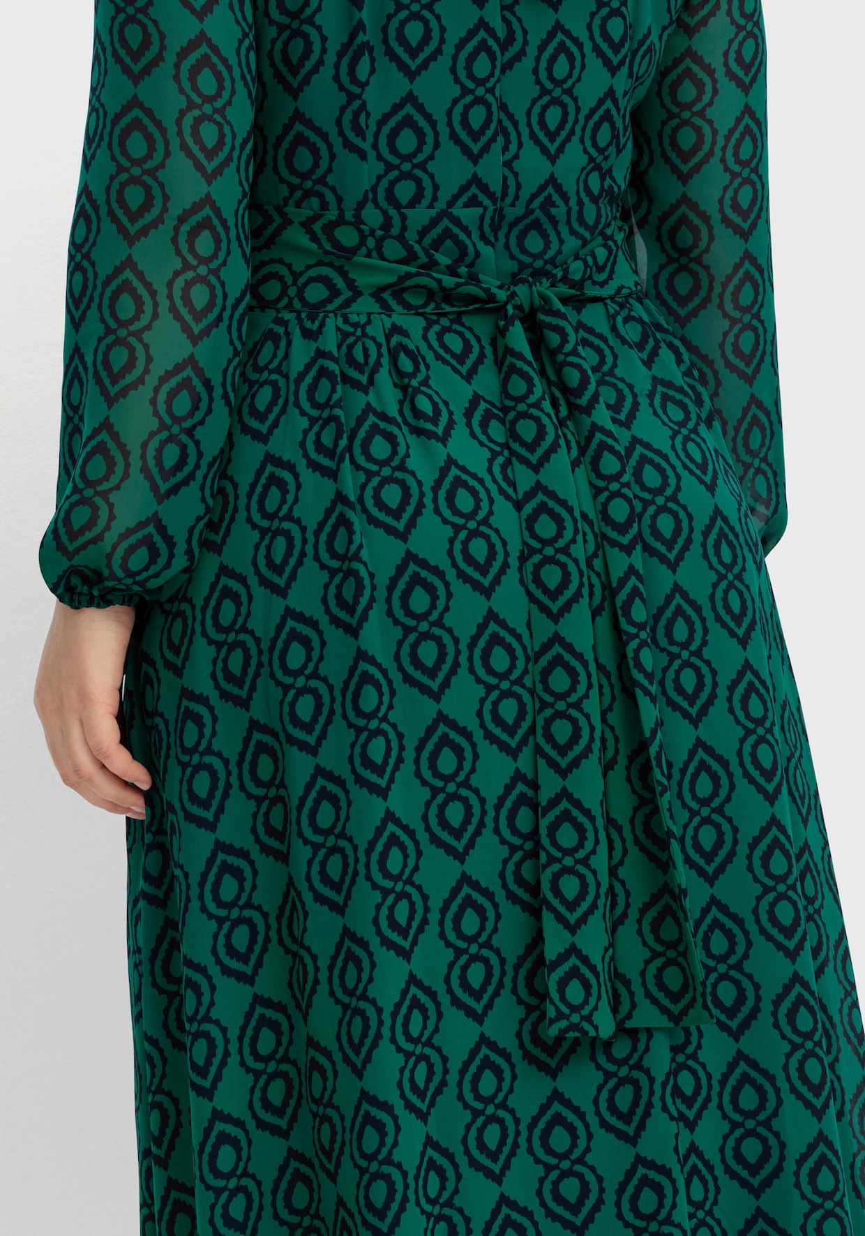 sheego Bedrukte jurk - groen/blauw