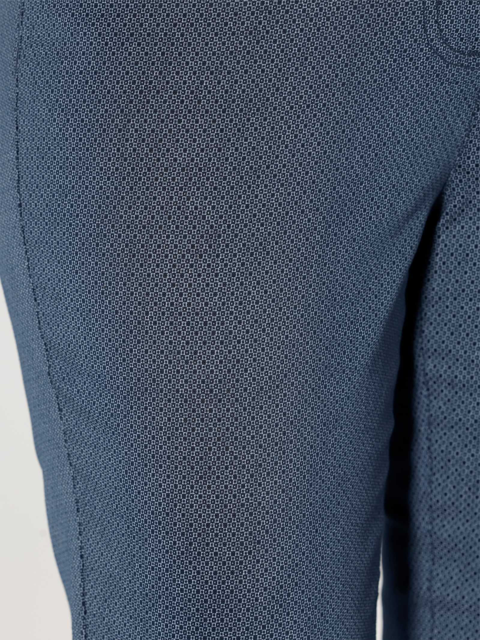 Druckhose in 5-Pocket-Form - dunkelblau-bedruckt