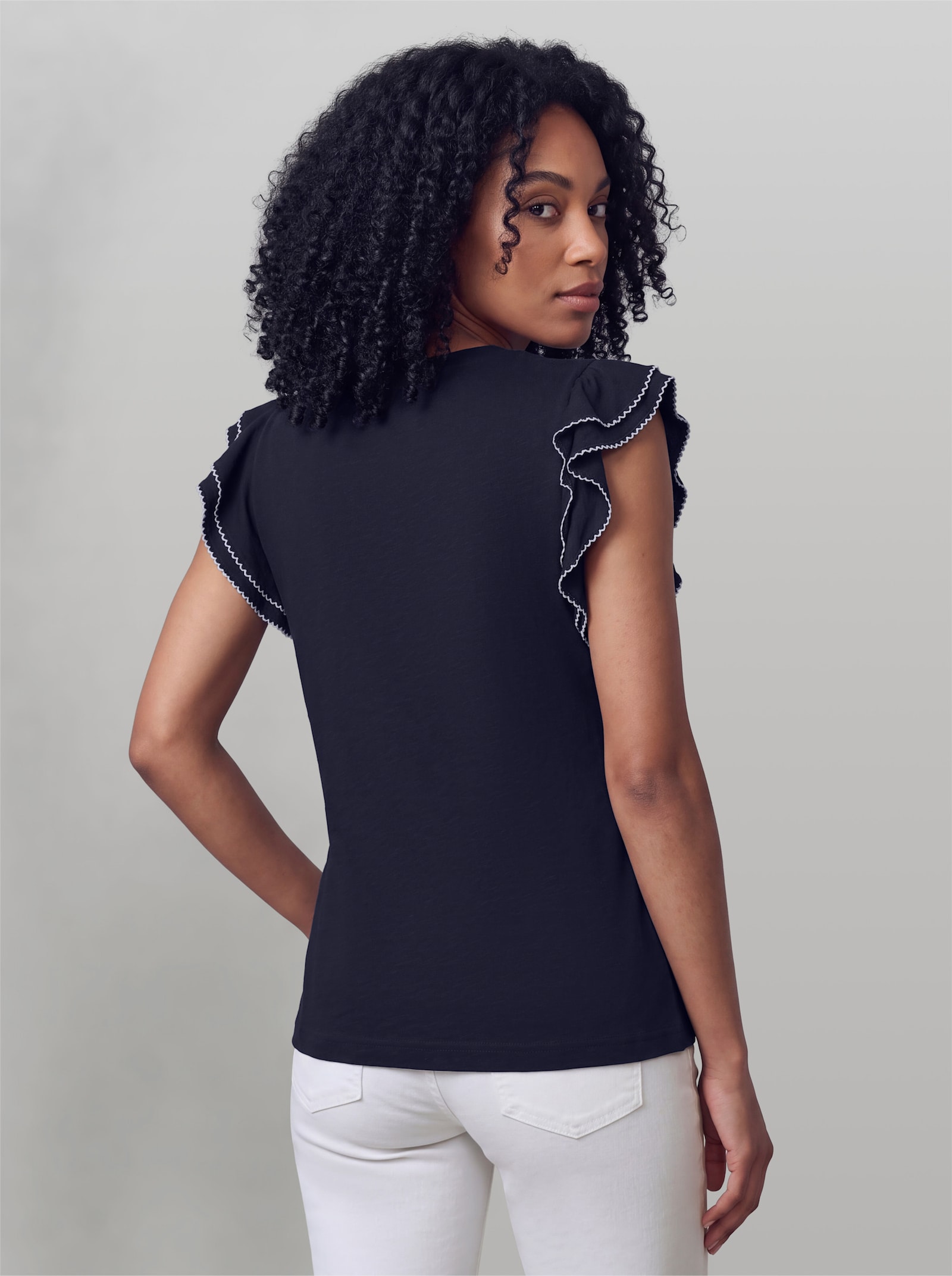 heine Shirt mit Flügelärmeln - marine