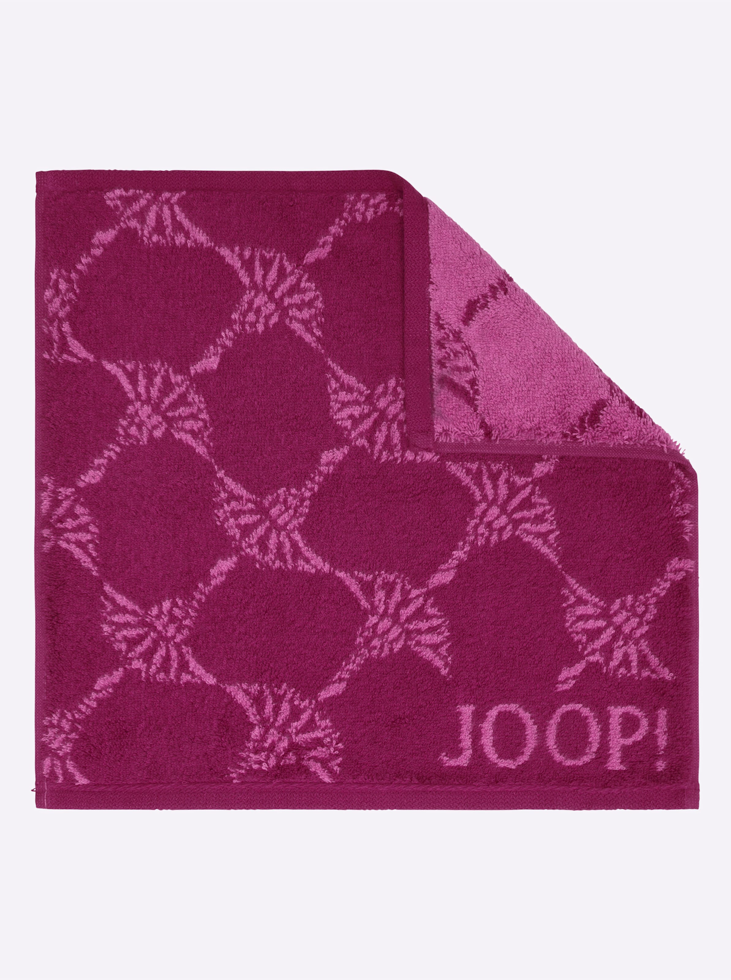 Handtuch L günstig Kaufen-Handtuch in malve von JOOP!. Handtuch in malve von JOOP! <![CDATA[Elegantes Handtuch-Programm der Designer-Marke JOOP! Sehr edel mit dem typischen, ornamental gestalteten Kornblumen-Dessin und JOOP!-Logo. Unvergleichlich weiche Premium-Qualität aus Walkf