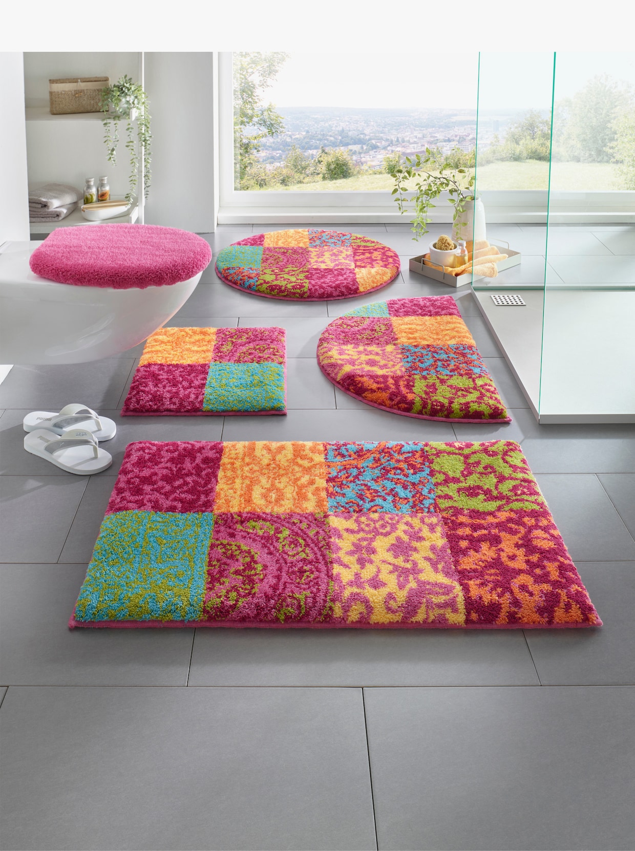 Grund Tapis de bain - fuchsia