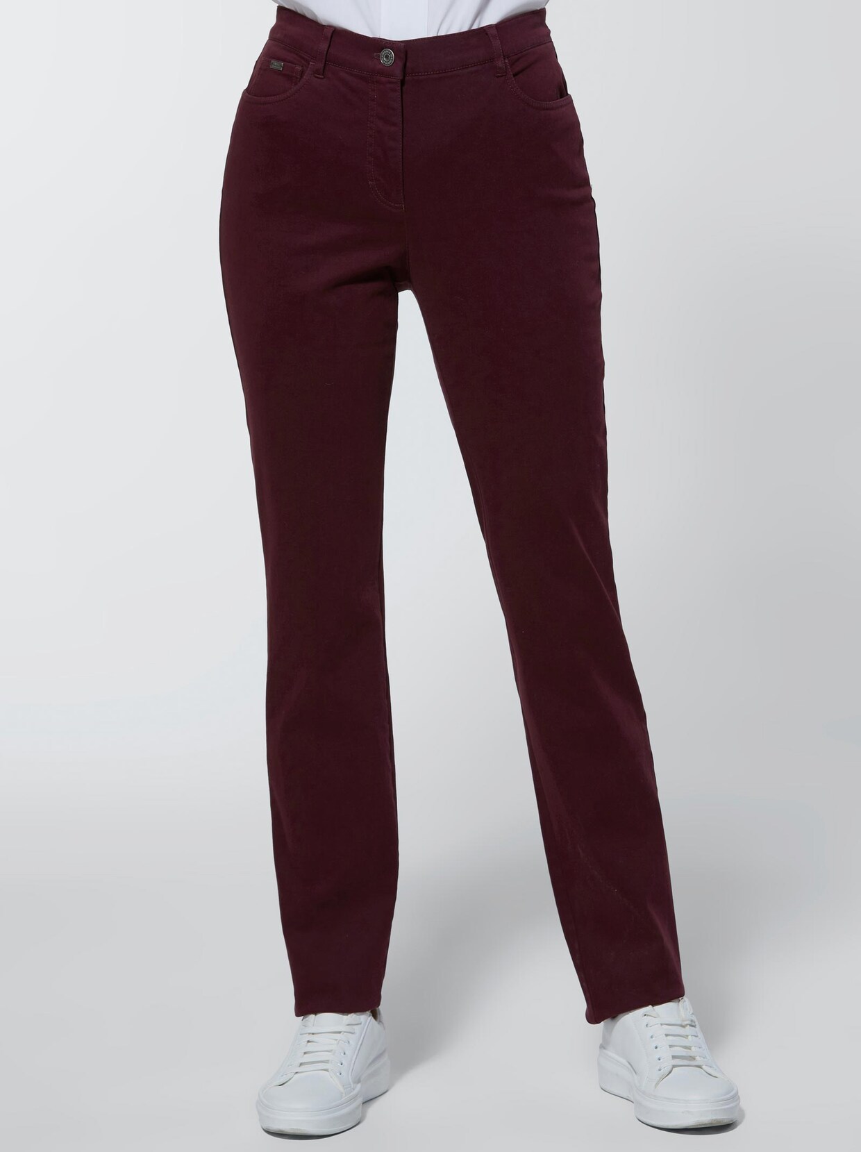 Creation L Premium Baumwoll-Modal-Jeans - bordeaux