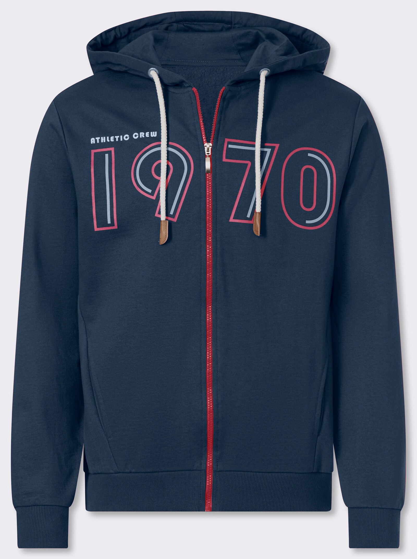 Catamaran Sweatjacke mit Front-Druck - dunkelblau-bedruckt