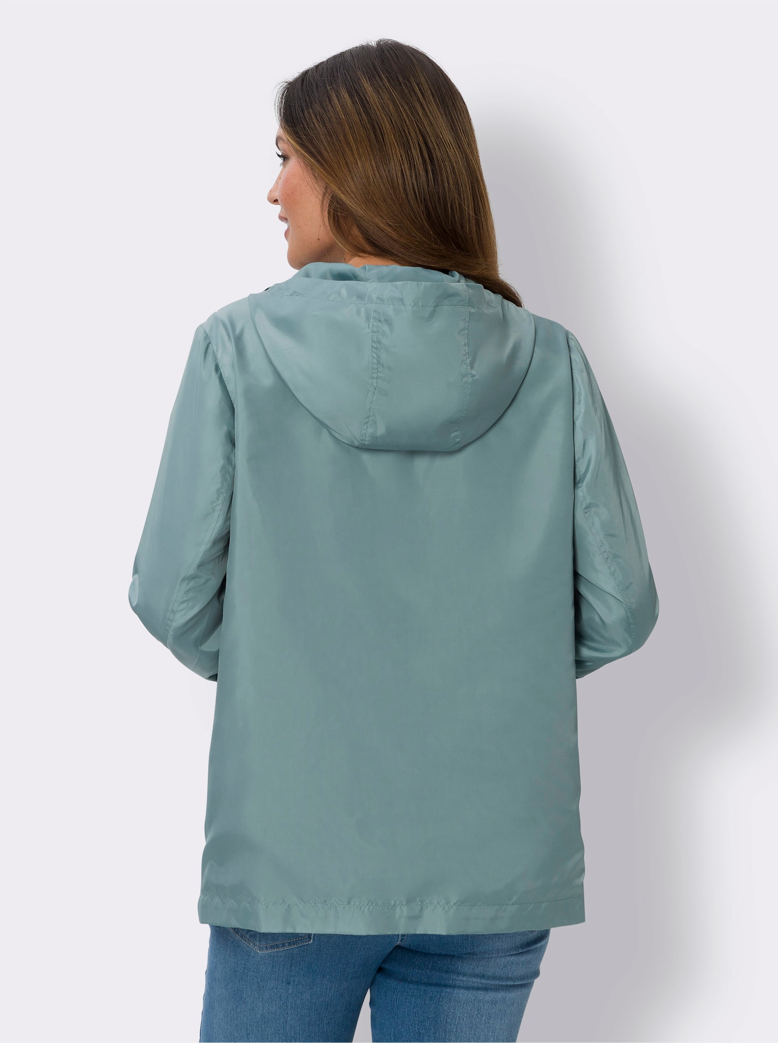 Jacke mit aufgesetzten Taschen, gefüttert - jade