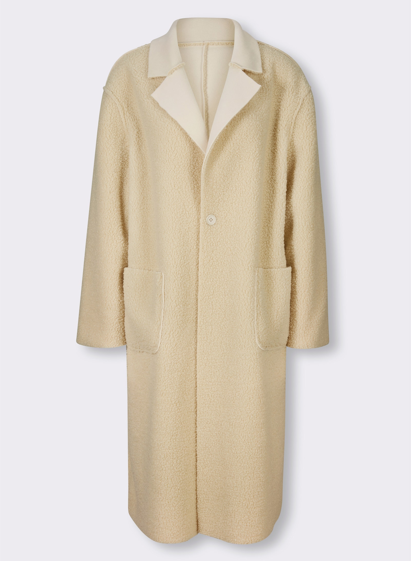 heine Wintermantel mit 2 verschiedenen Seiten - sand