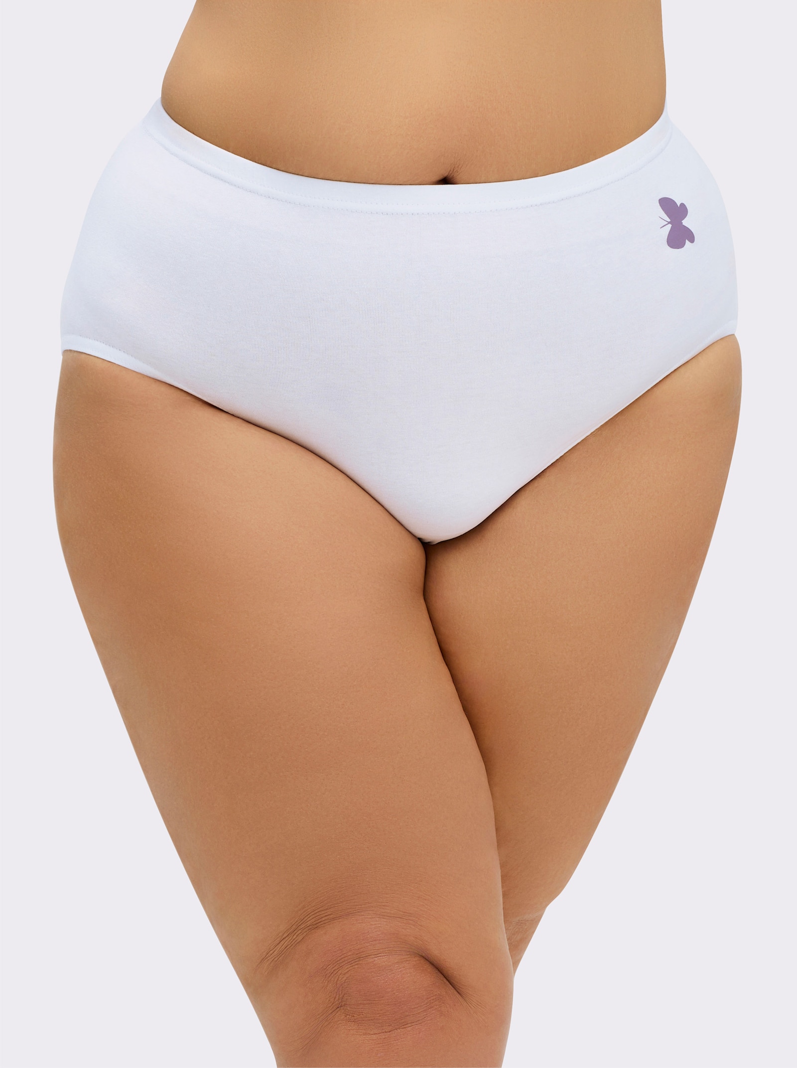 wäschepur Slip mit Schmetterlings-Motiv - weiß