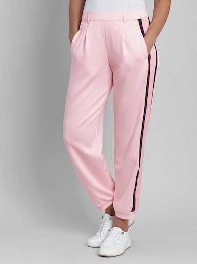 heine Jerseyhose mit Kontraststreifen - hellrosé