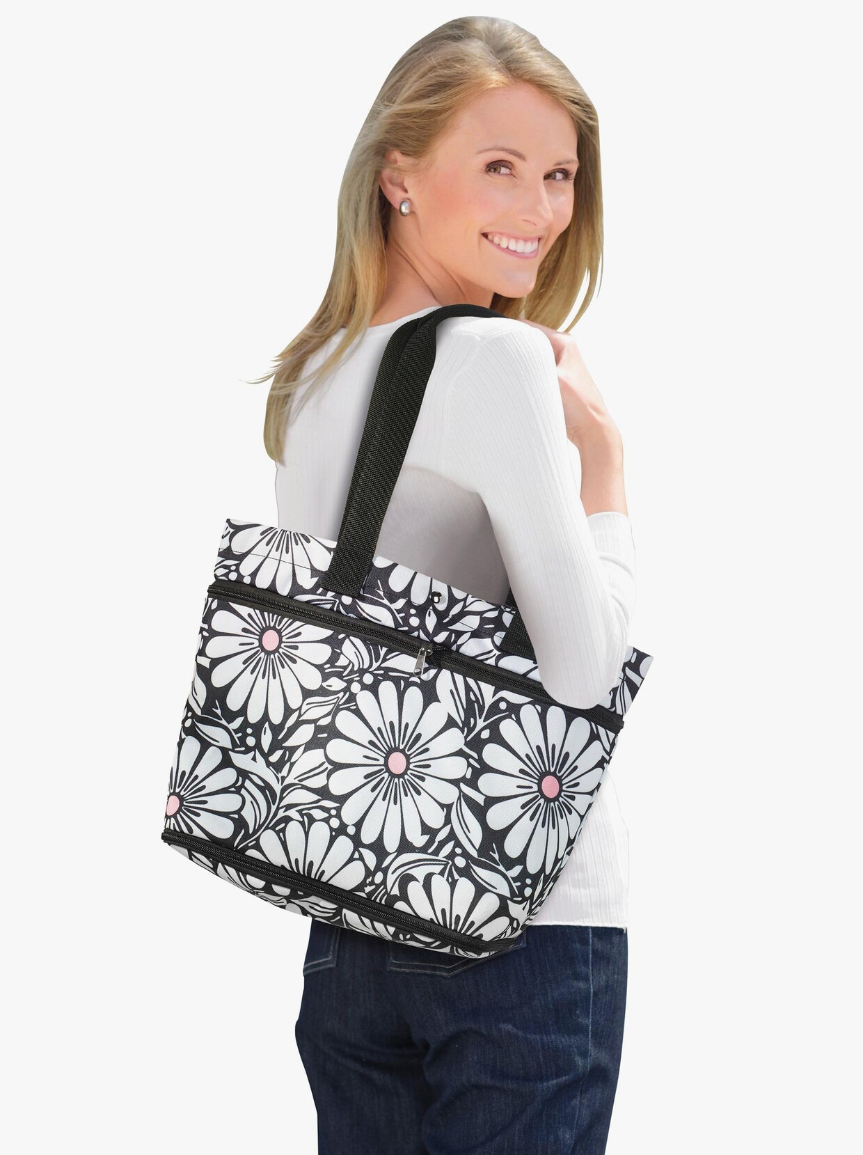Nákupní taška na kolečkách - Květy