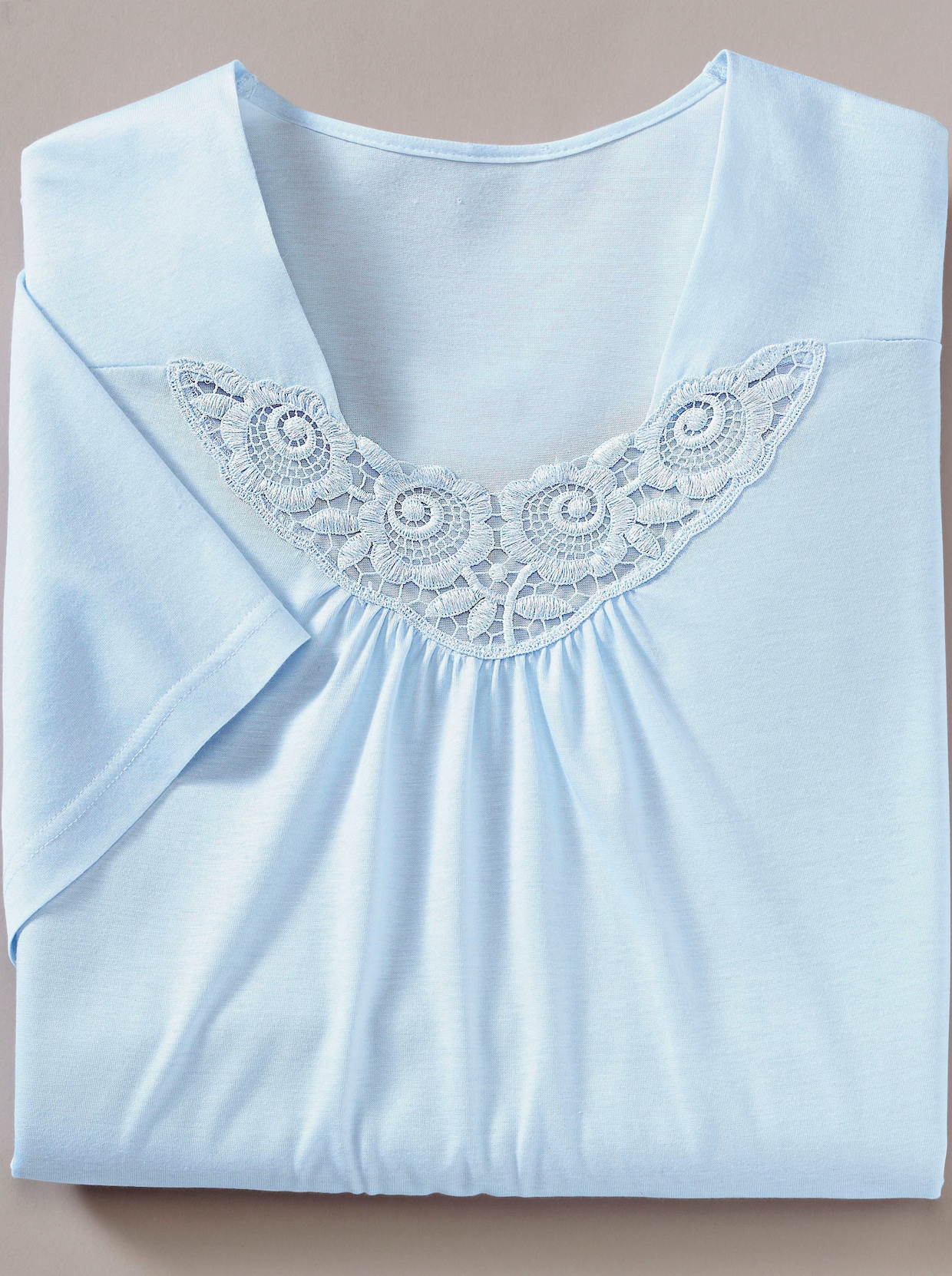 Ascafa Nočné košele s dlhými rukávmi - Svetlo modrá + ružová